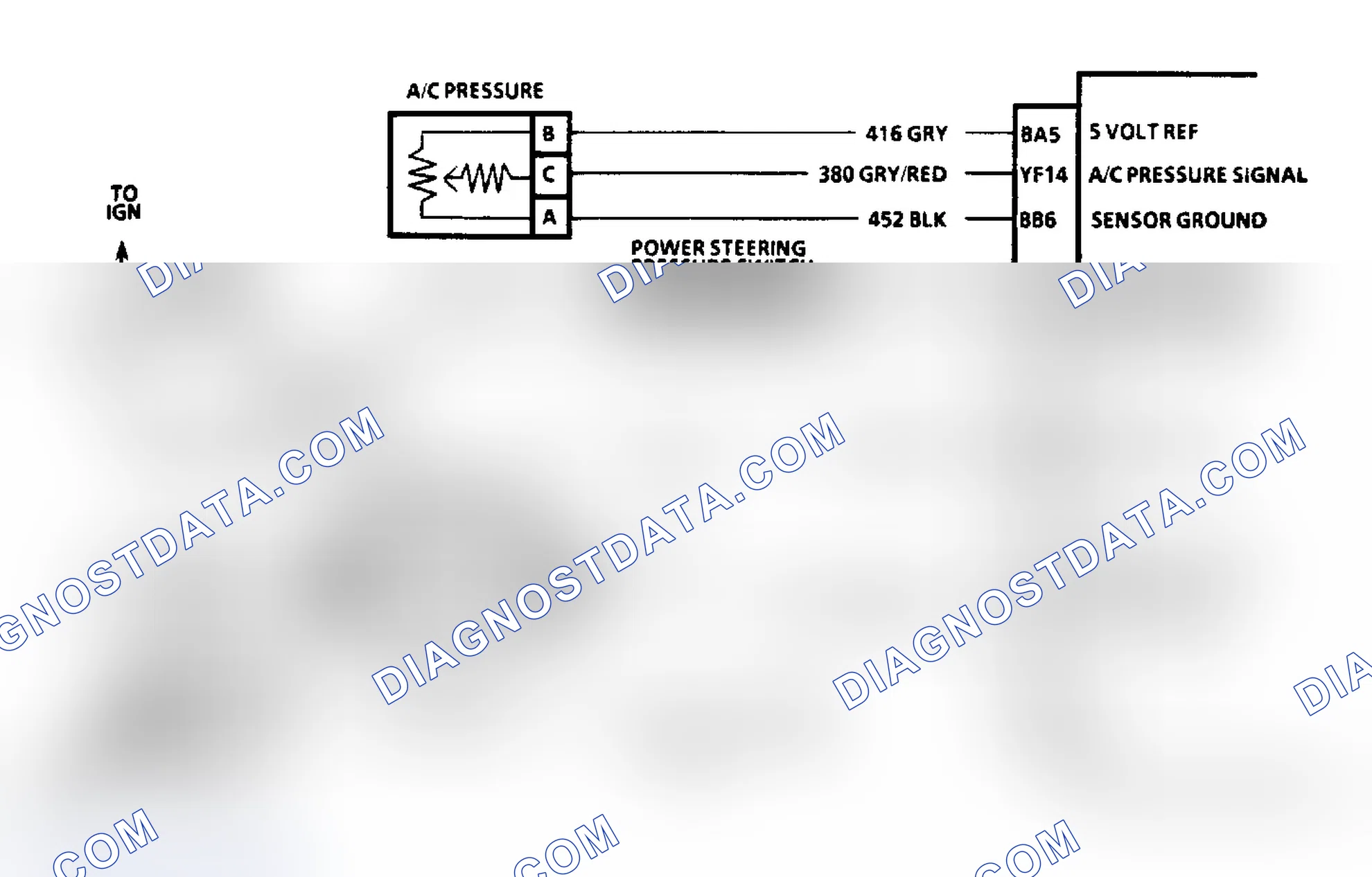 Scheme 464: Chart C10, Schematic, A/C Clutch Control (3.3L "N" Body)