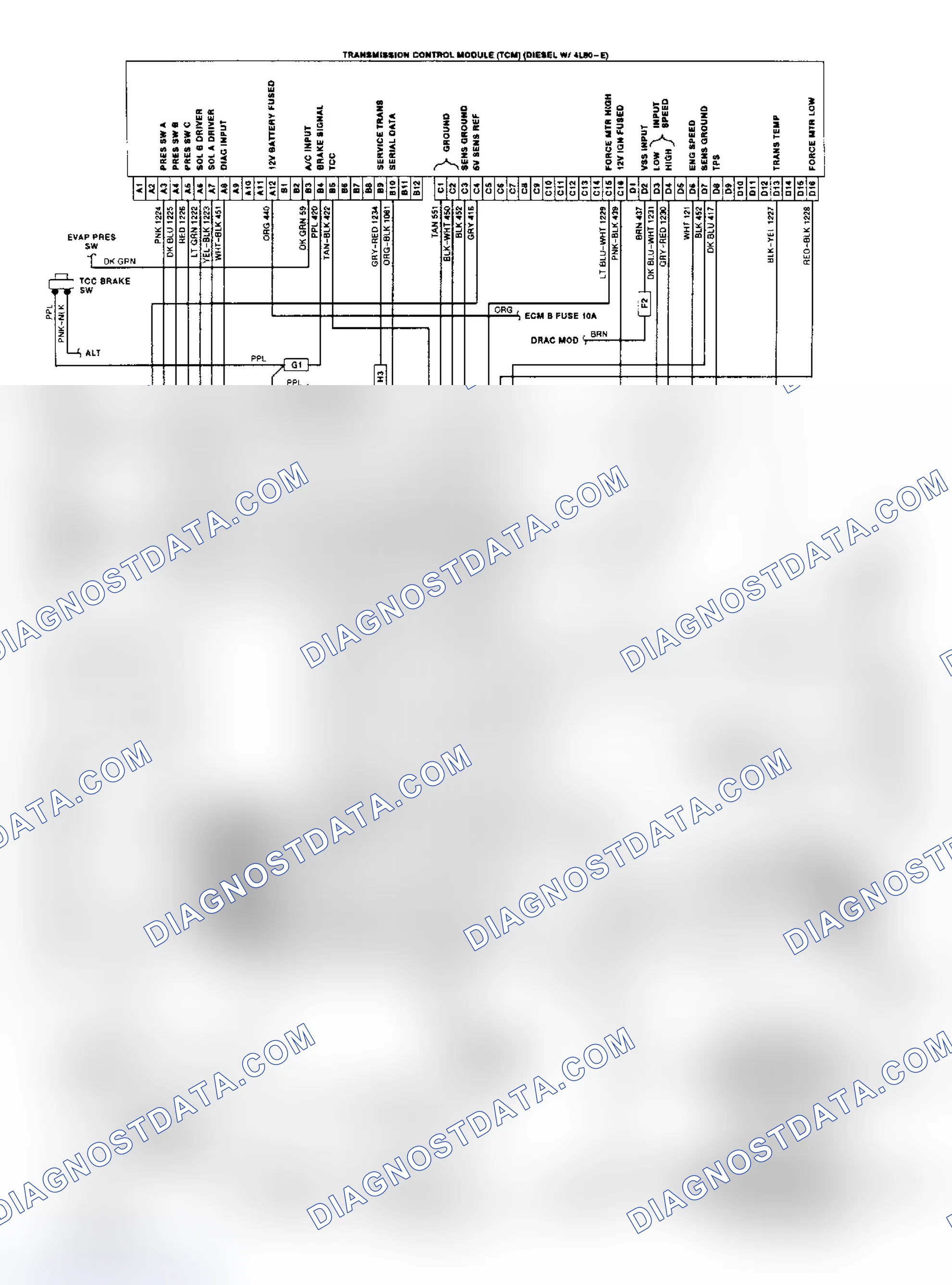 Scheme 15: Wiring Diagram ("G" Series Diesel W/4L80-E Trans.)
