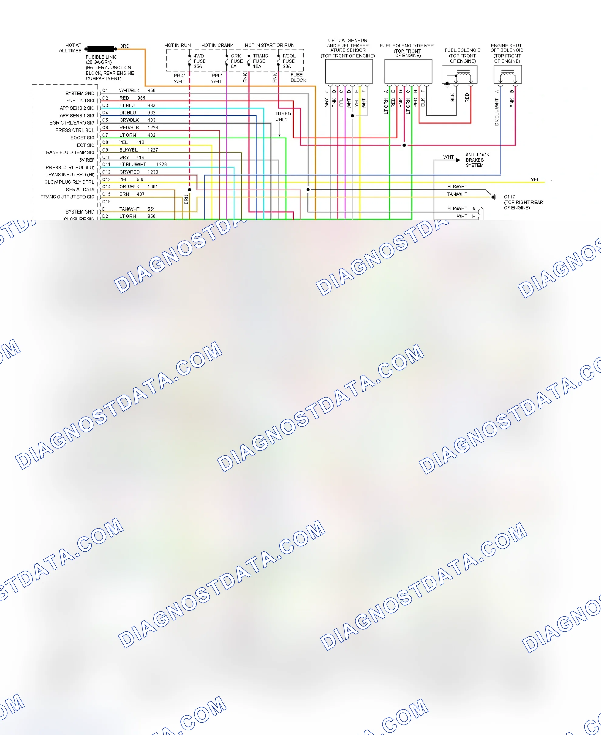 Scheme 266: Wiring Diagram (Blazer, Pickup, Sierra, Suburban & Yukon - With 4L60-E - 1 Of 2)