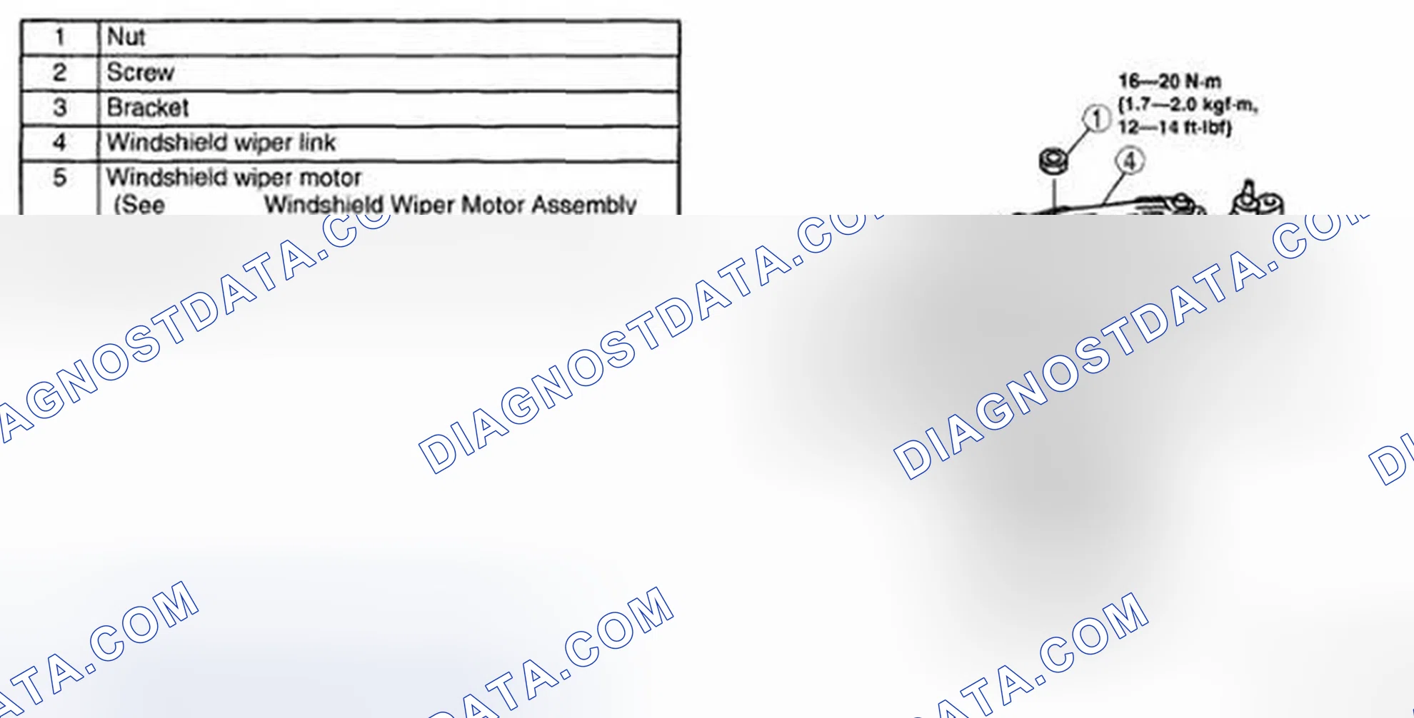 Scheme 6: WINDSHIELD WIPER MOTOR DISASSEMBLY/ASSEMBLY
