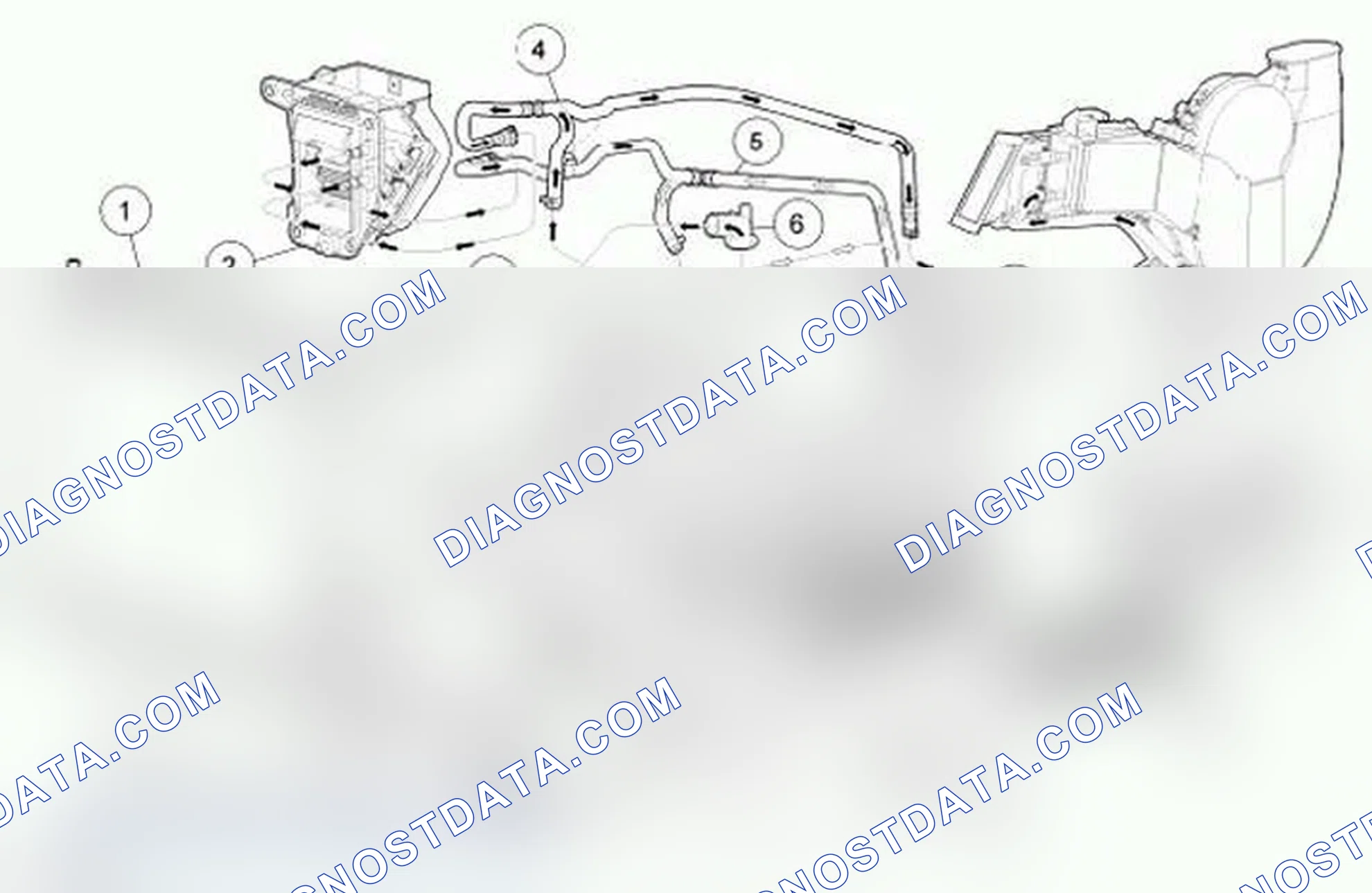 Scheme 4: Coolant Flow Diagram, 5.4L (2V) with Auxiliary Heat