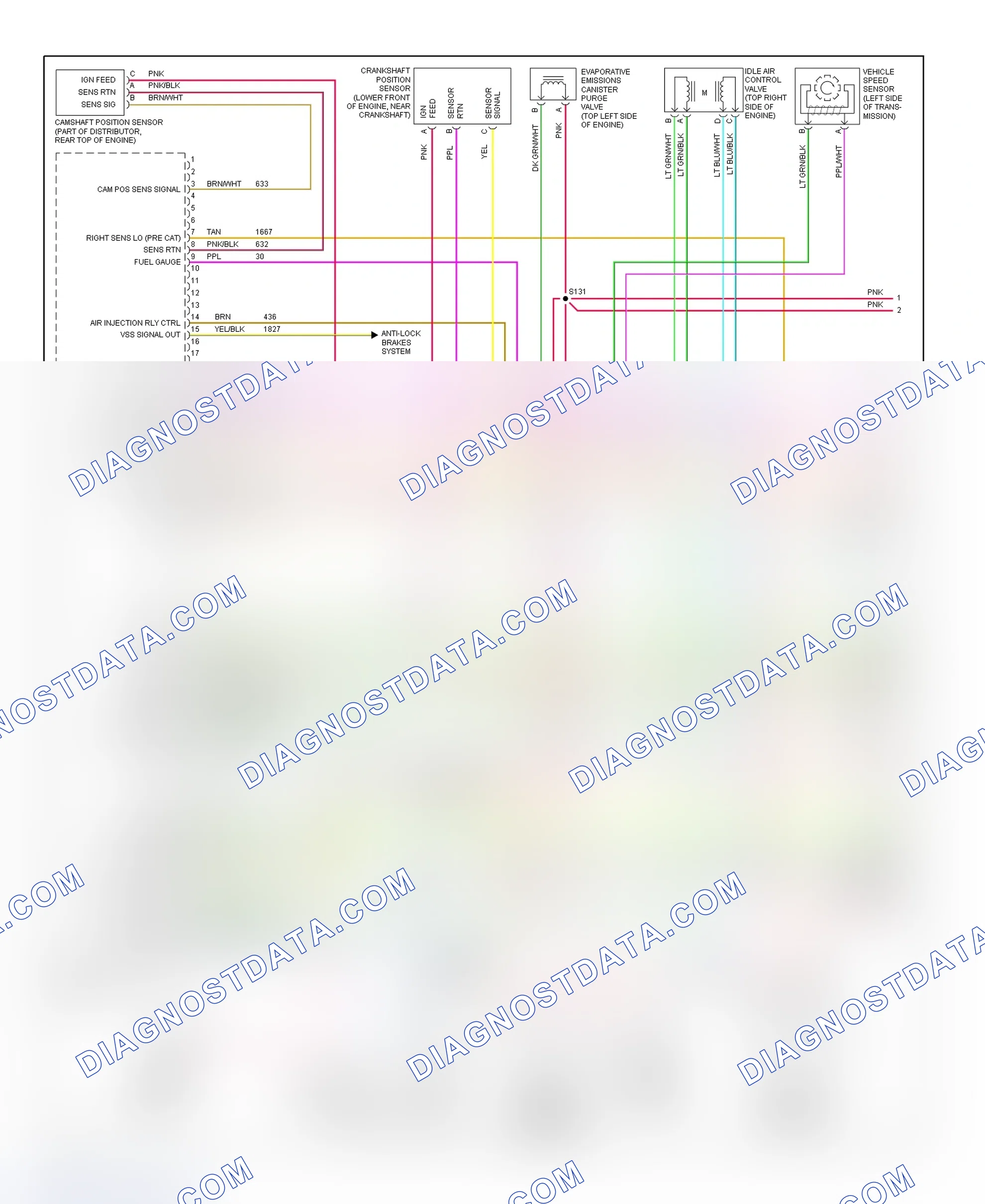 Scheme 60: PCM Wiring Diagram (Express & Savana - 7.4L - 1 Of 4)