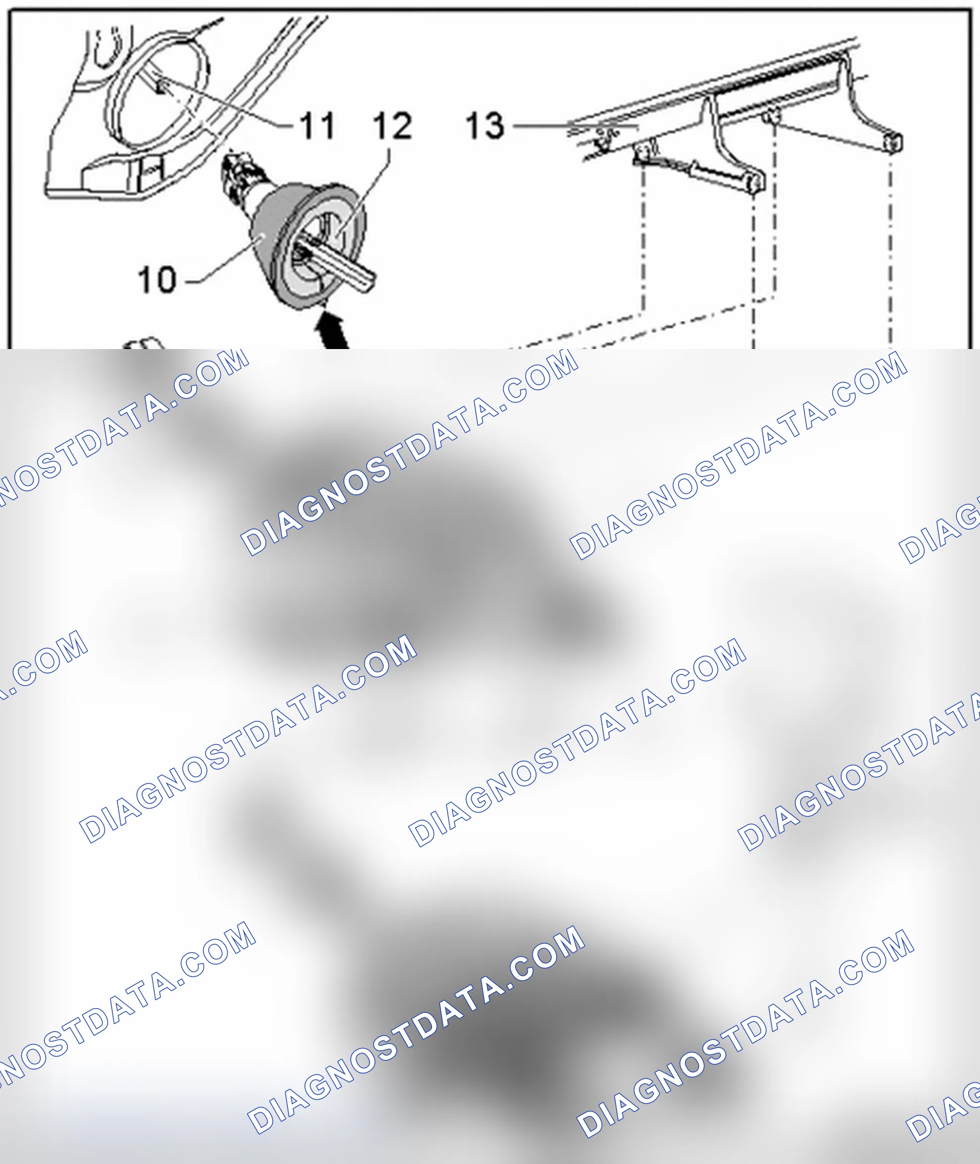 Scheme 322: Steering column, assembly overview