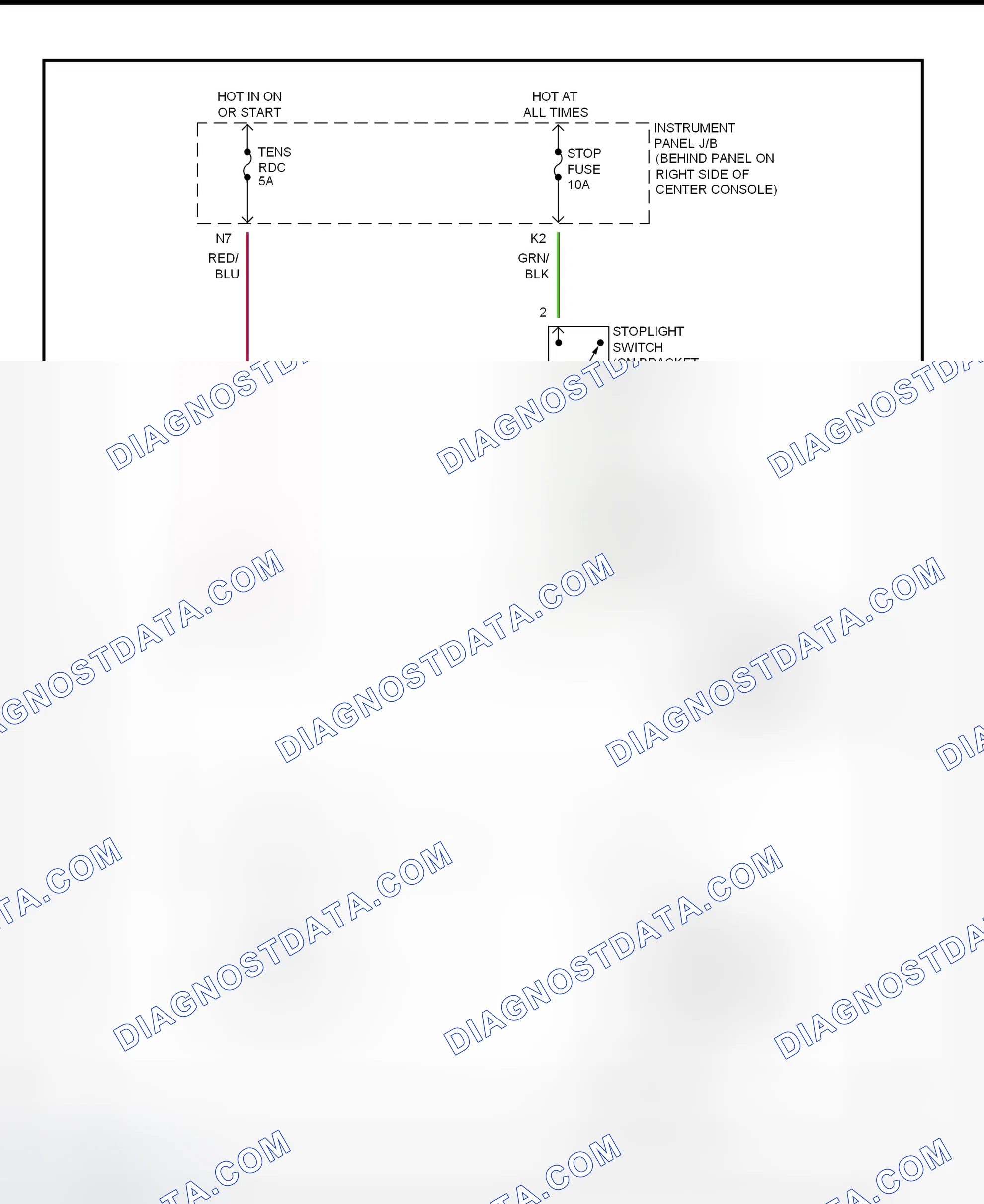 Scheme 301: Shift Interlock System Wiring Diagram (2001 - Toyota Celica)