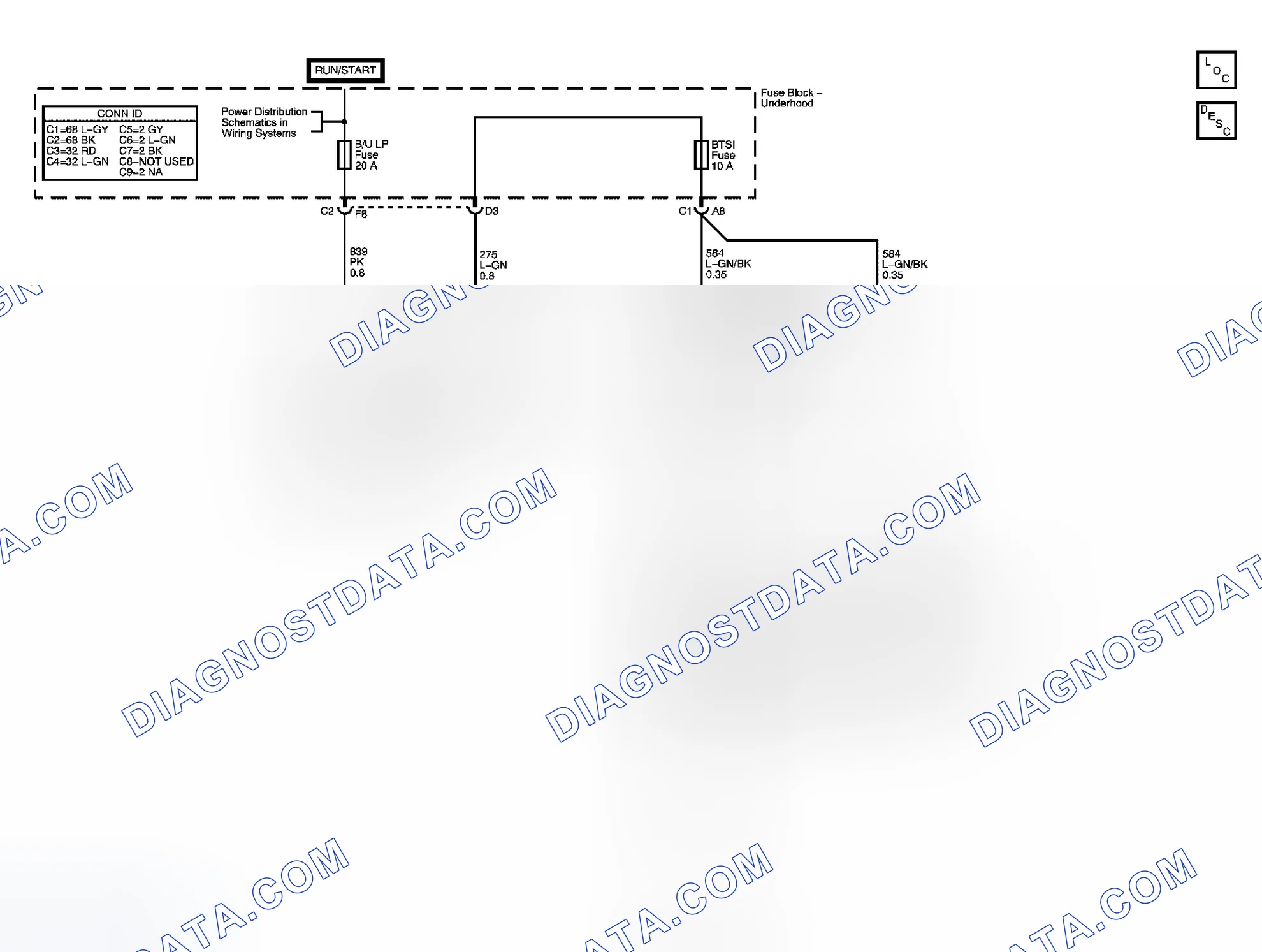 Scheme 261: Automatic Transmission Shift Lock Control Schematics