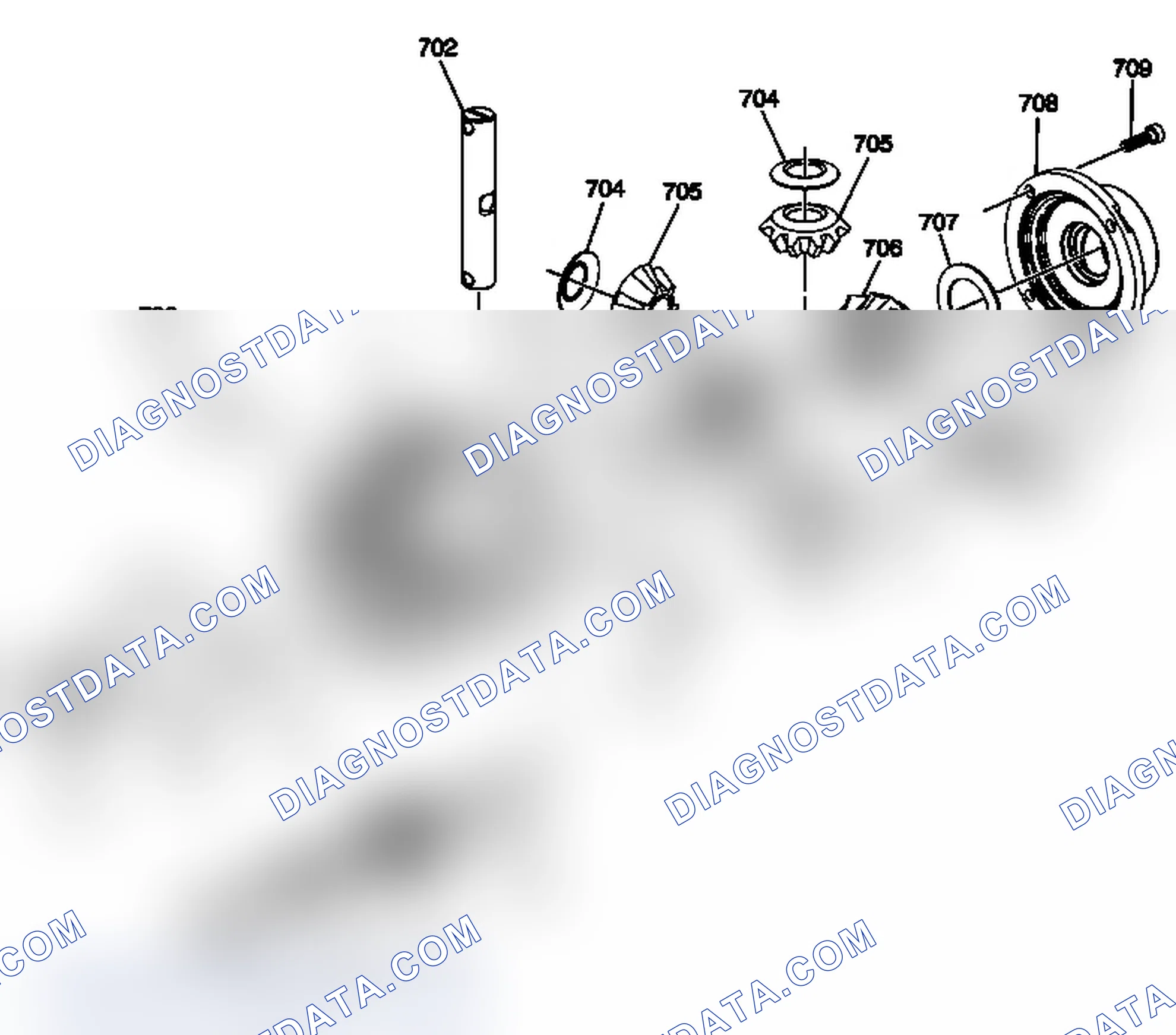 Scheme 71: Front Differential Carrier Assembly (4 Pinion)