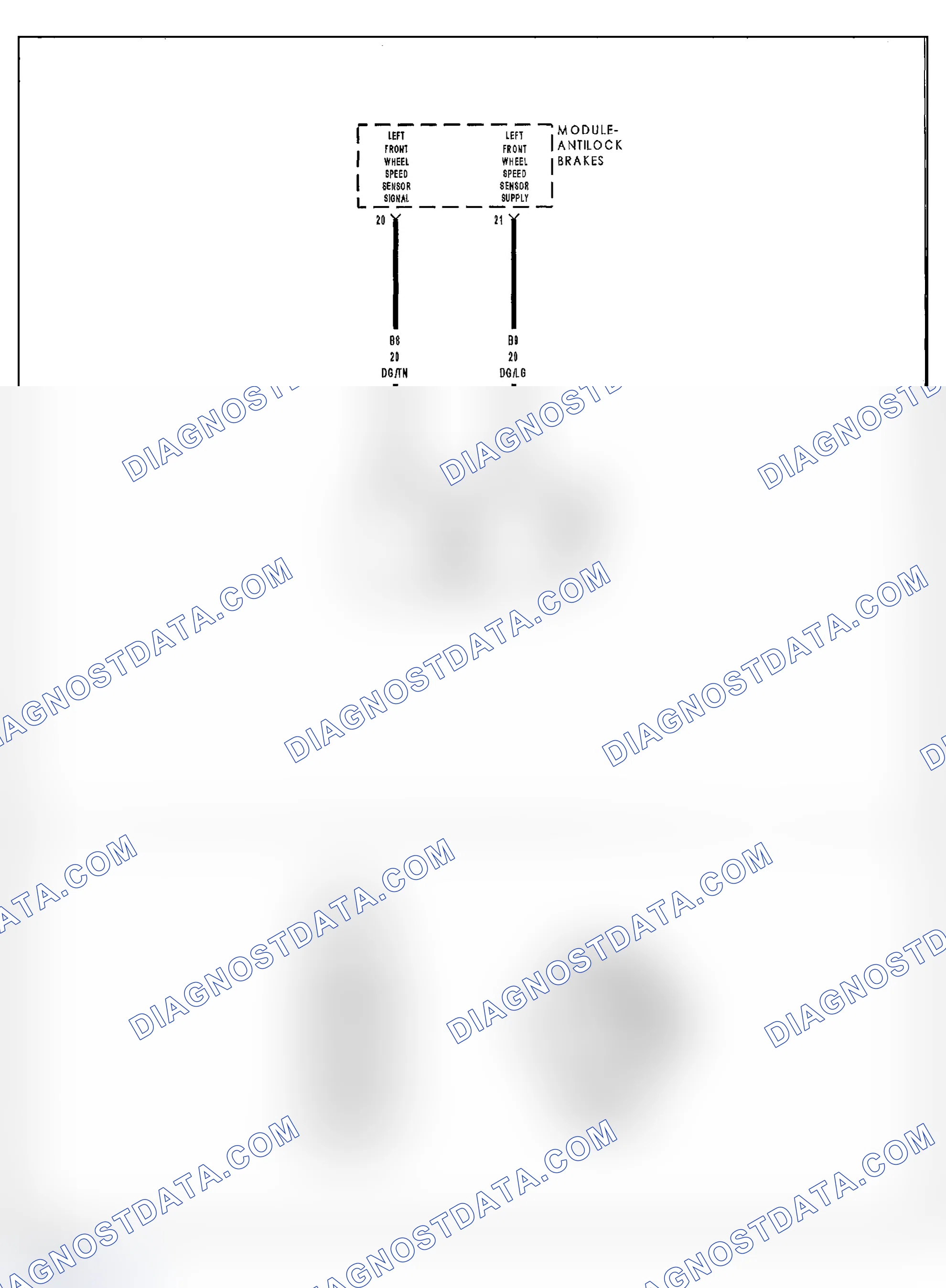Scheme 54: C100A-LEFT FRONT WHEEL SPEED SENSOR CIRCUIT