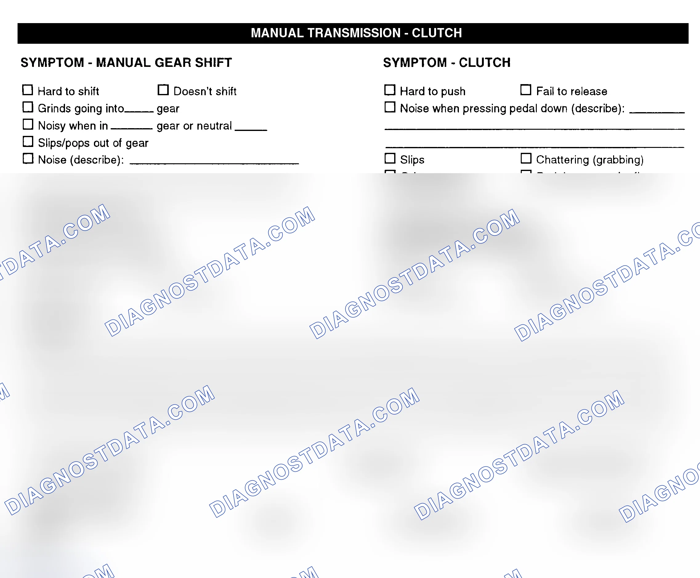 Scheme 10: Manual Transmission & Clutch