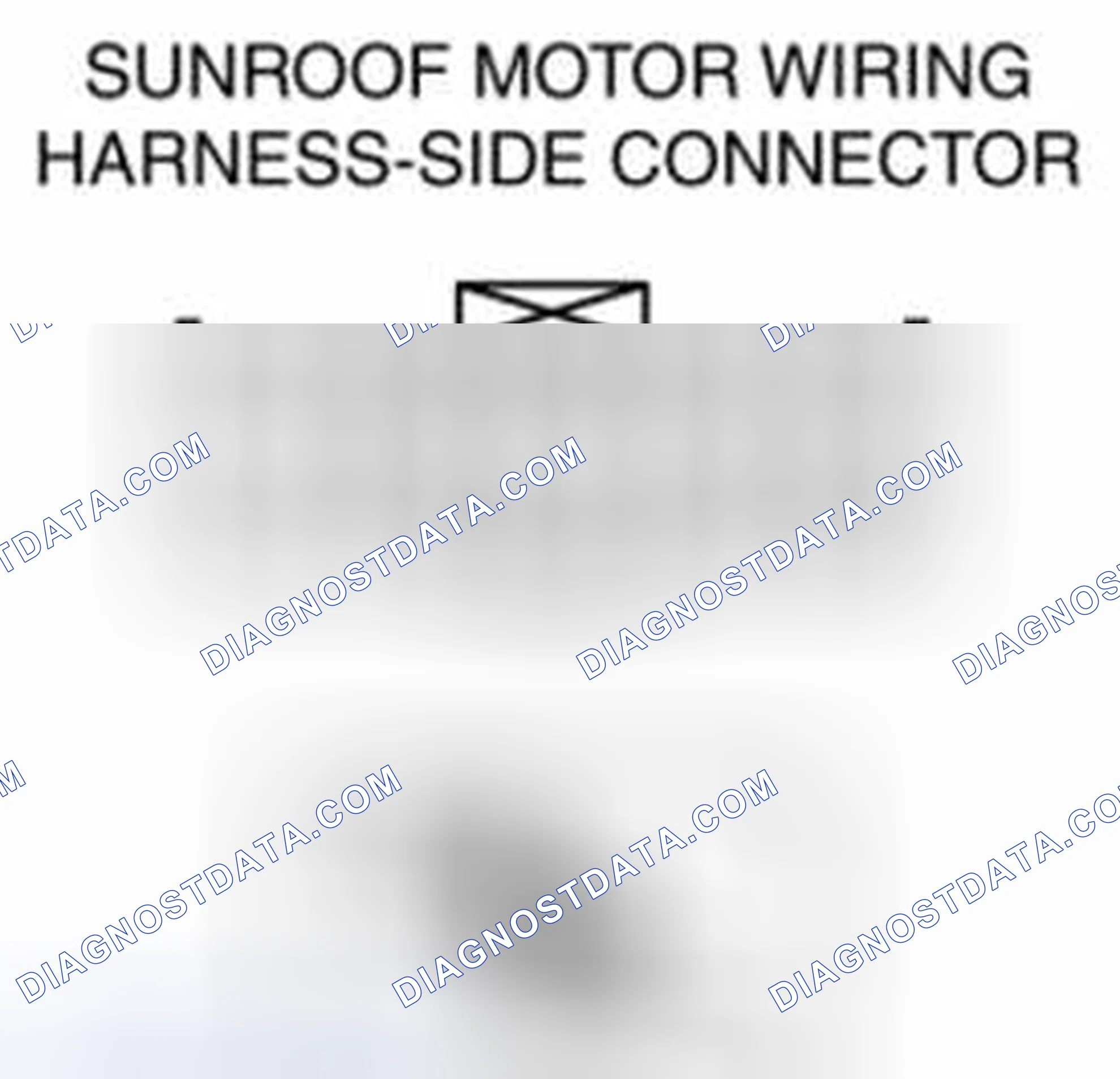 Fig. 19: Identifying Sunroof Motor Wiring Harness-Side Connector Terminals And Pin Voltages