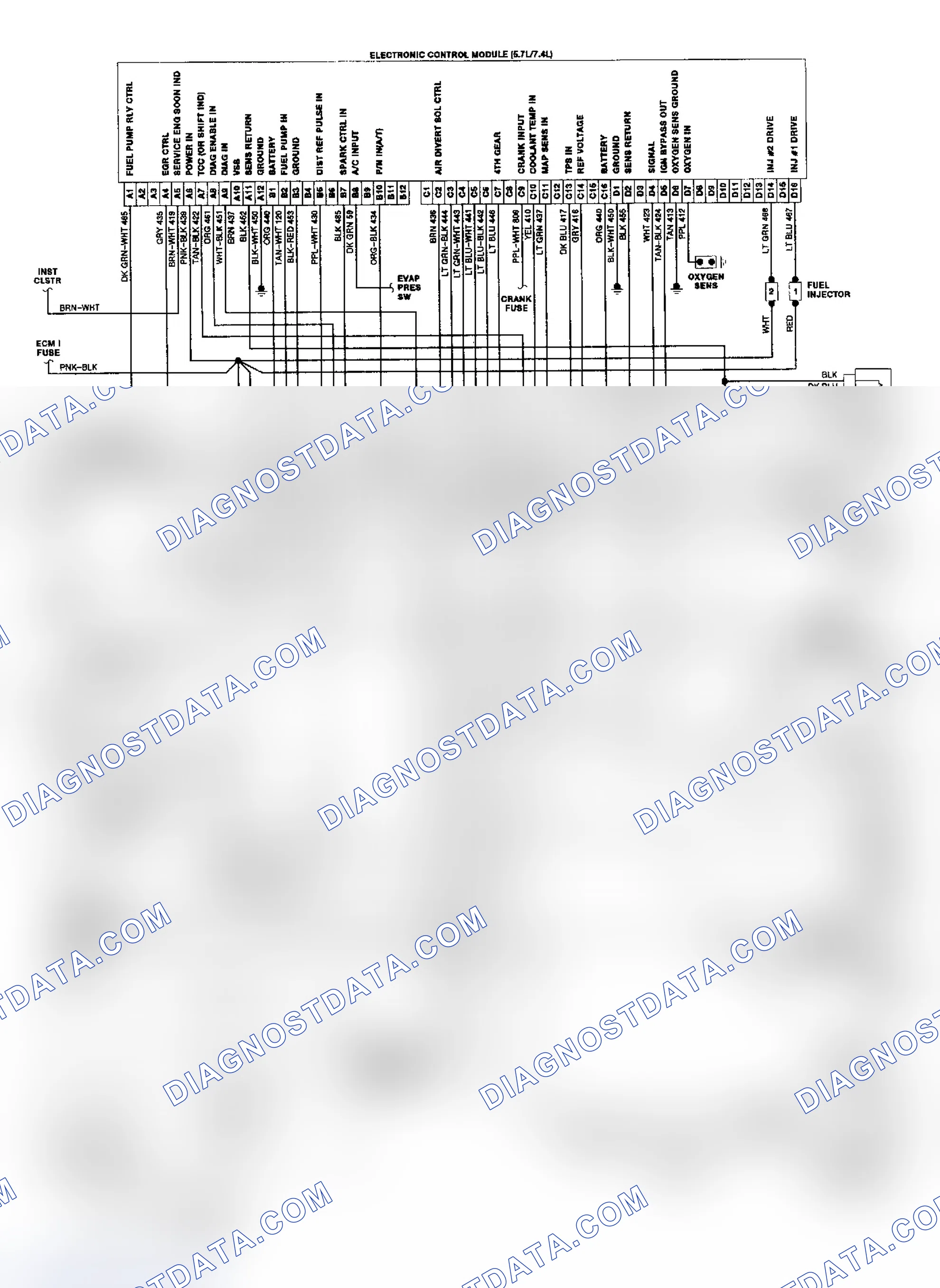 Scheme 43: "R" & "V" Series TBI/CCC Wiring Diagram
