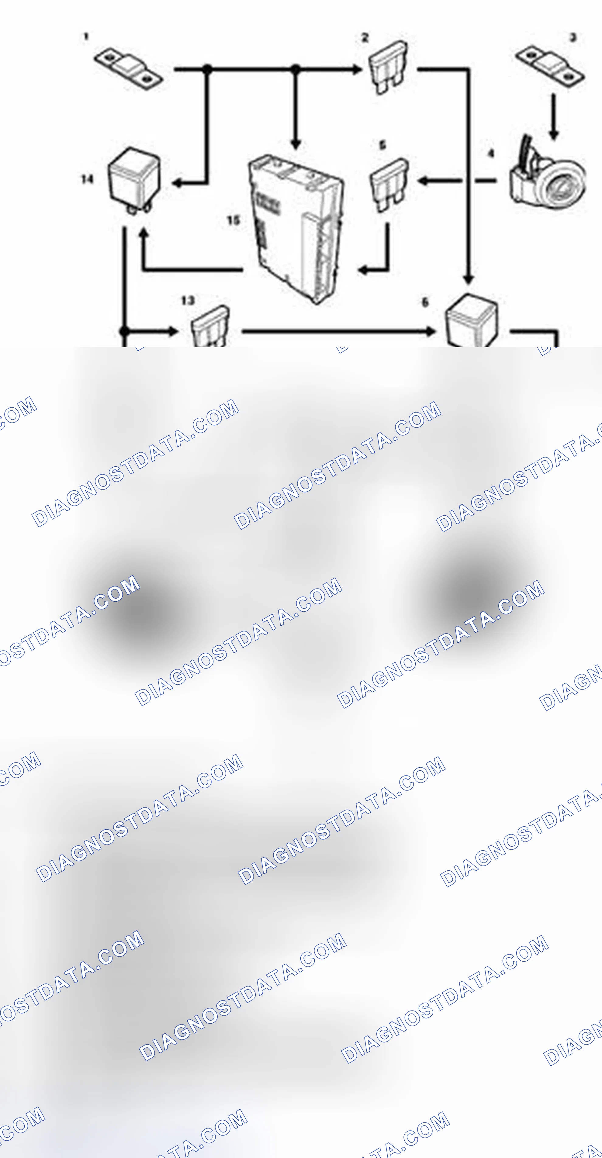 Scheme 16: SIDE DOOR WINDOW NETWORK DIAGRAM (3 DOOR) - FROM 2004 MODEL YEAR