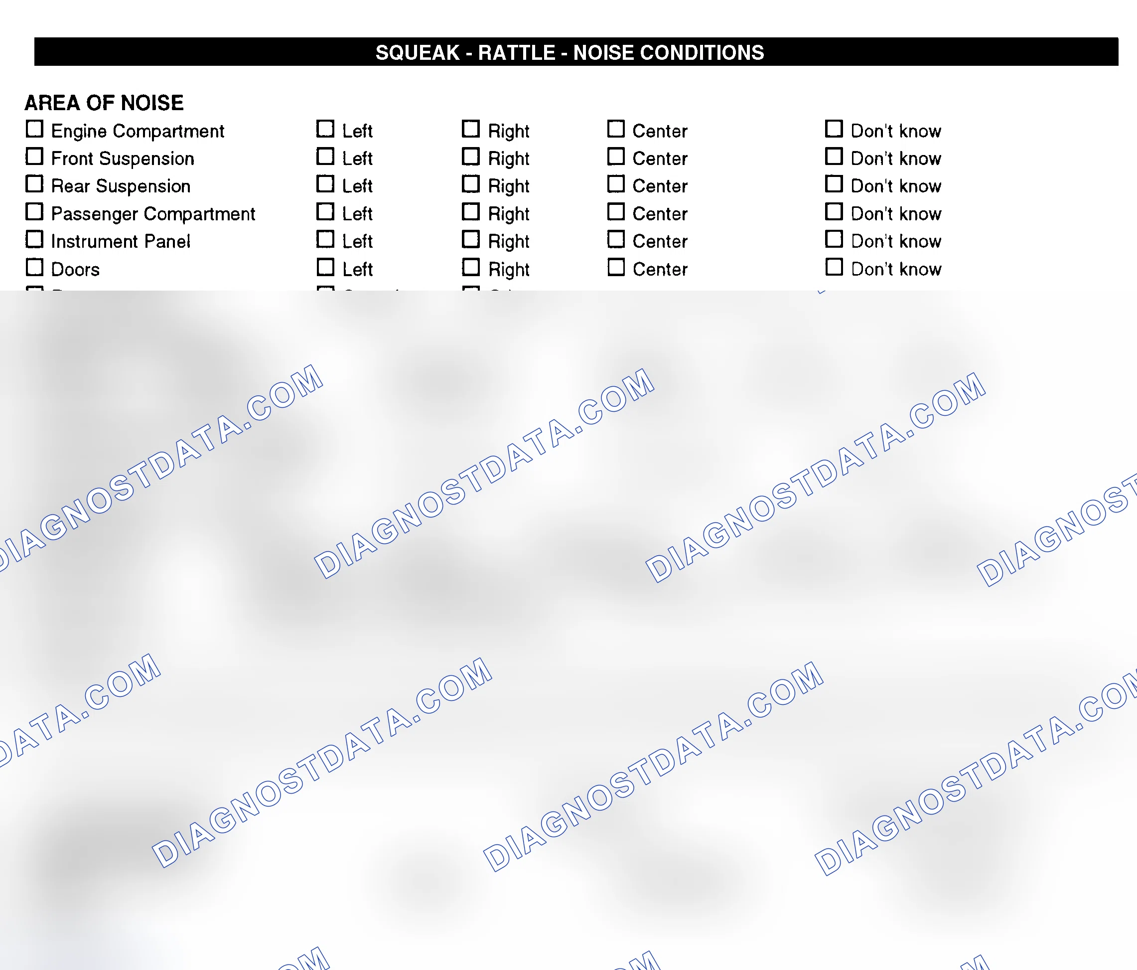 Scheme 11: Squeak, Rattle, & Noise Conditions
