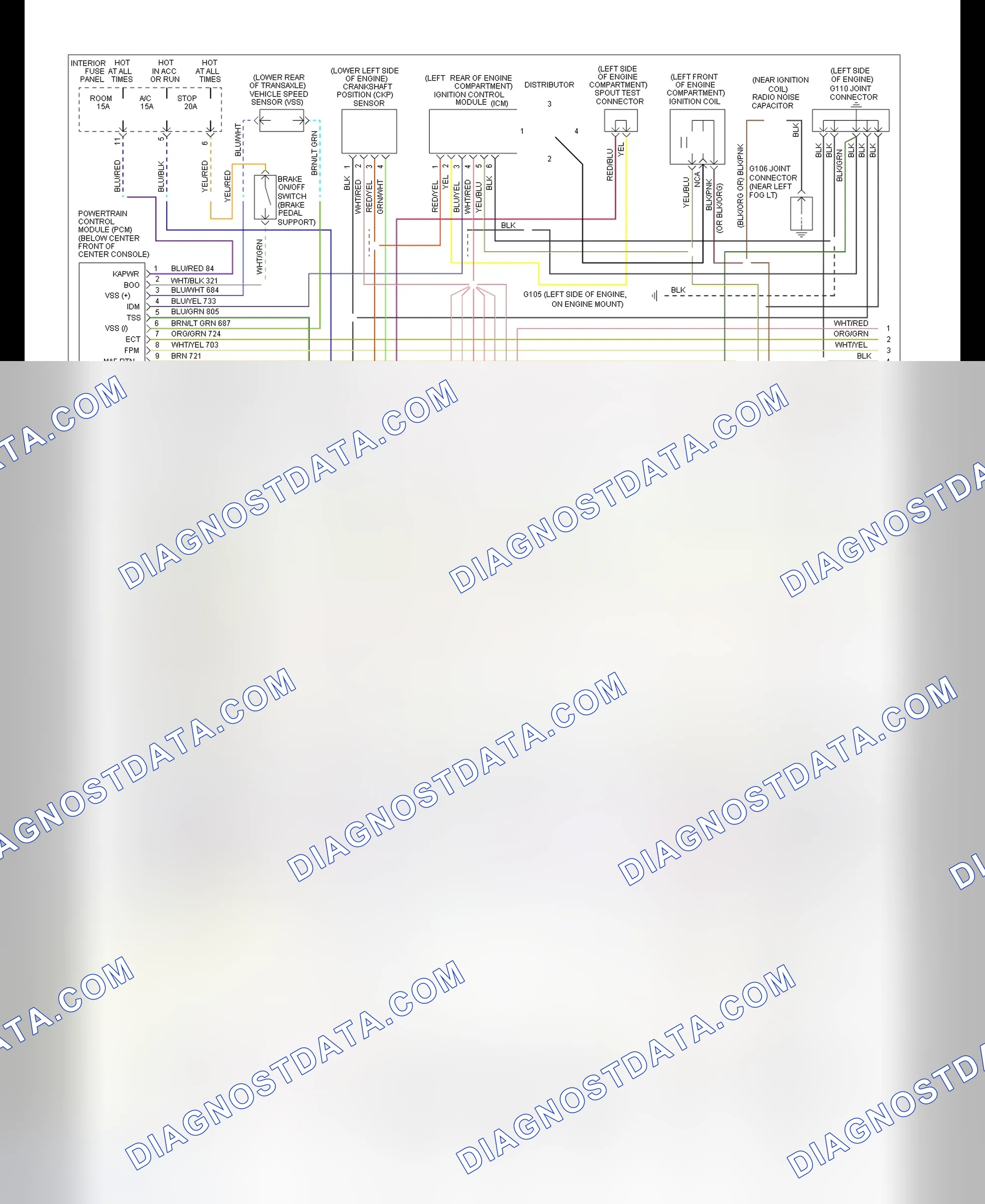 Scheme 89: EEC-IV Wiring Diagram (Probe 2.0L A/T - 1 Of 3)