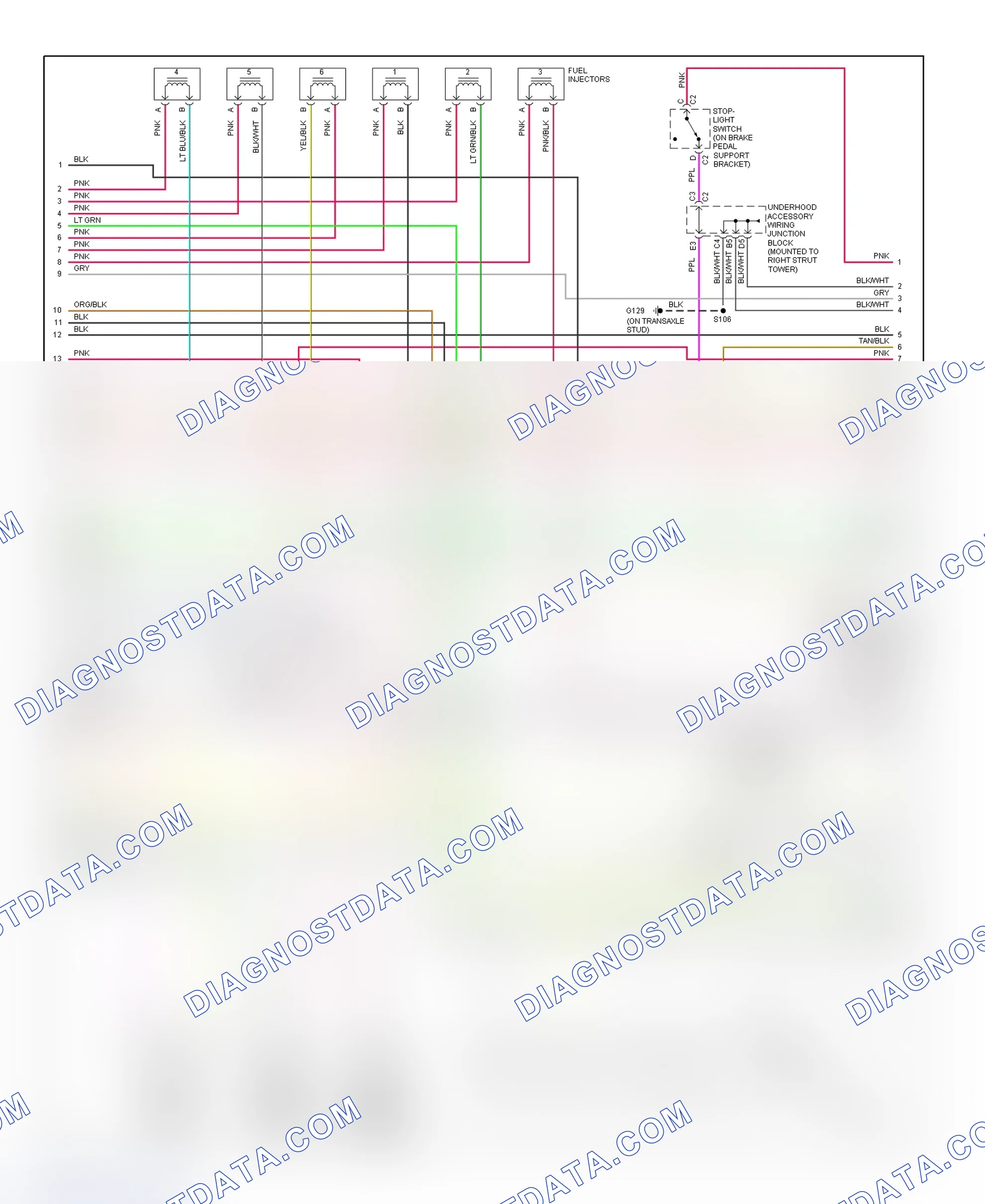 Scheme 119: PCM Wiring Diagram (Grand Prix - 3.8L VIN 1 - 2 Of 4)