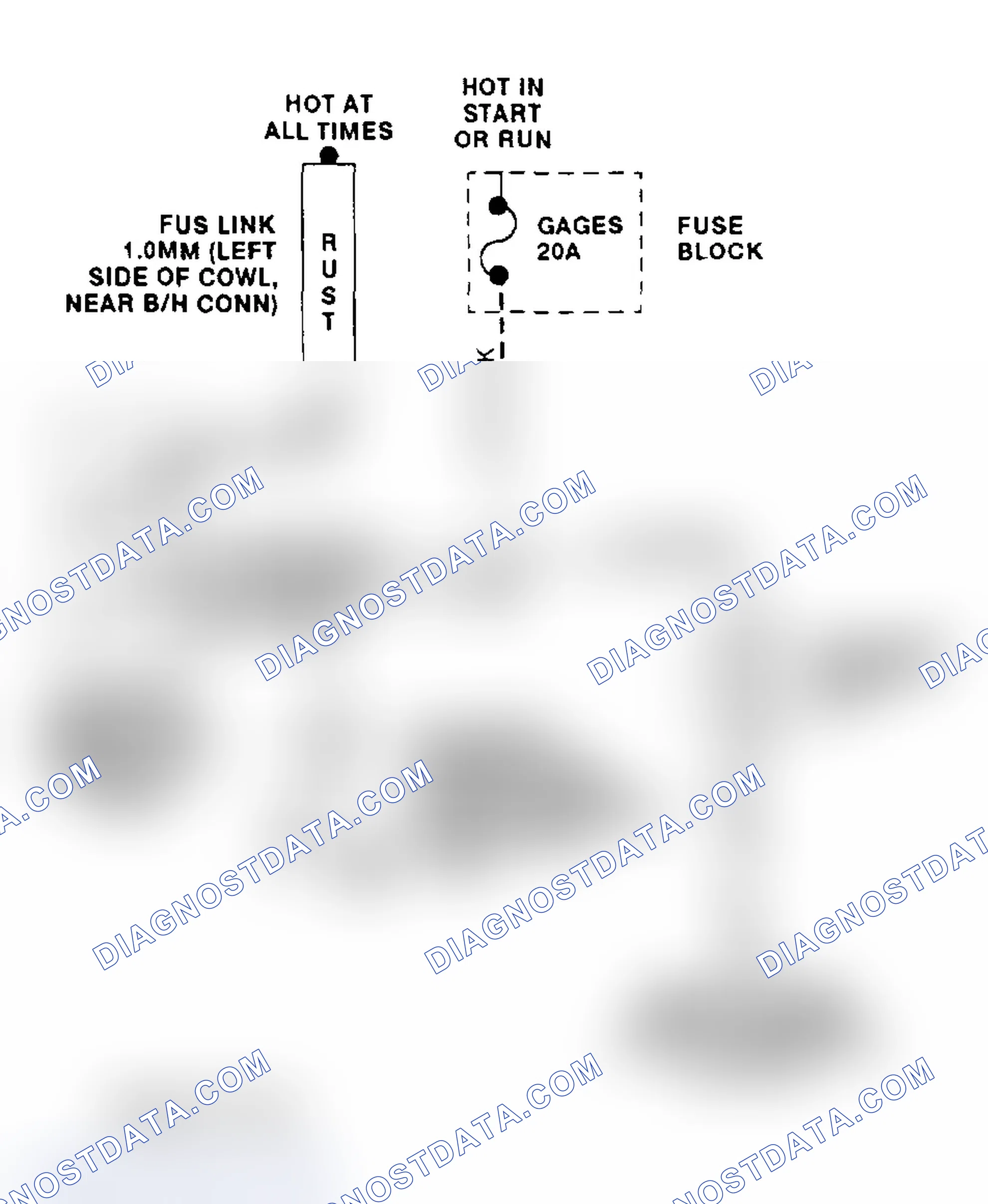 Scheme 5: Cooling Fan Circuit Wiring Diagram ("G" Series - 7.4L VIN N)