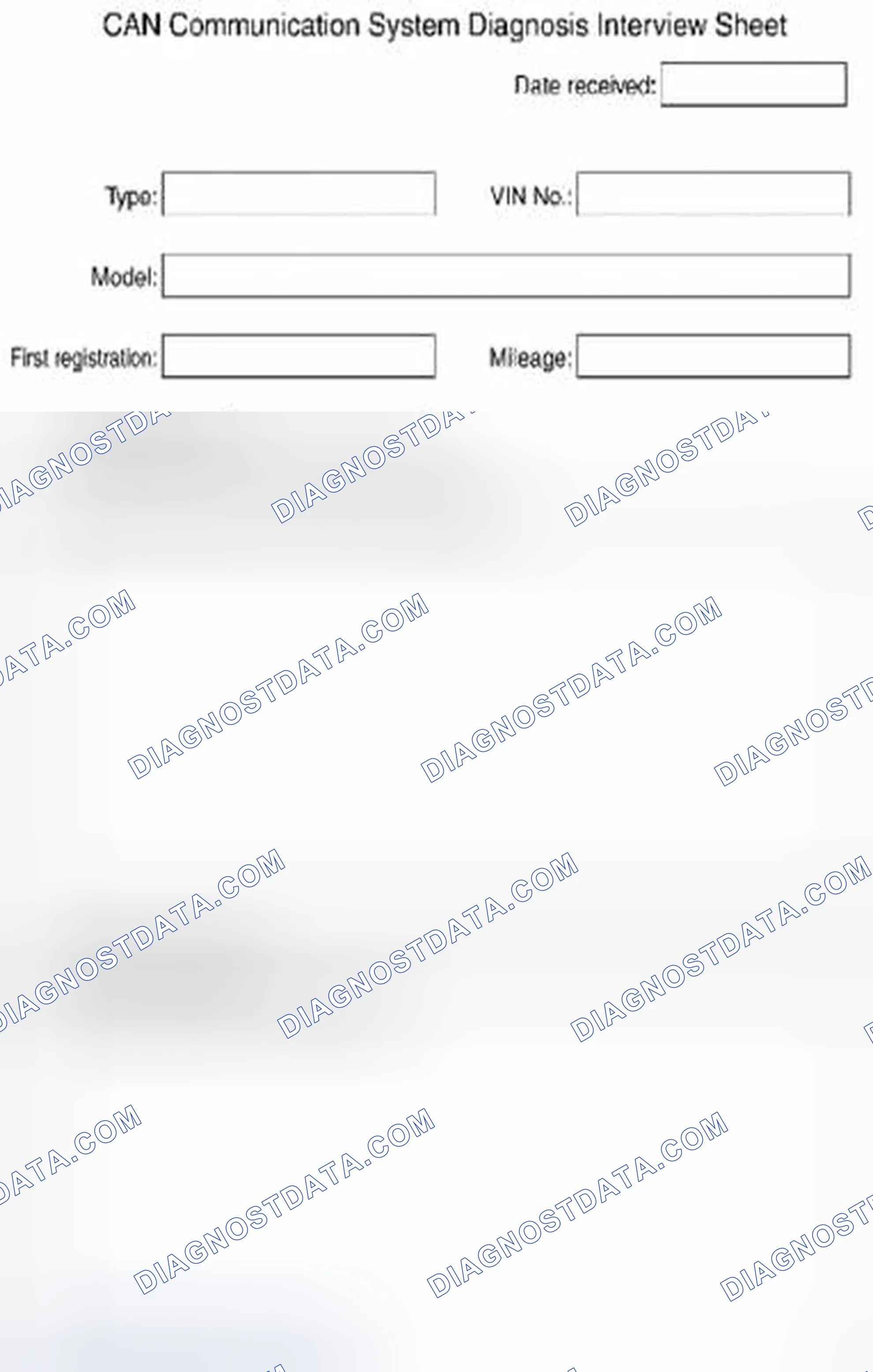 Scheme 38: Diagnosis and Repair Workflow: Interview Sheet