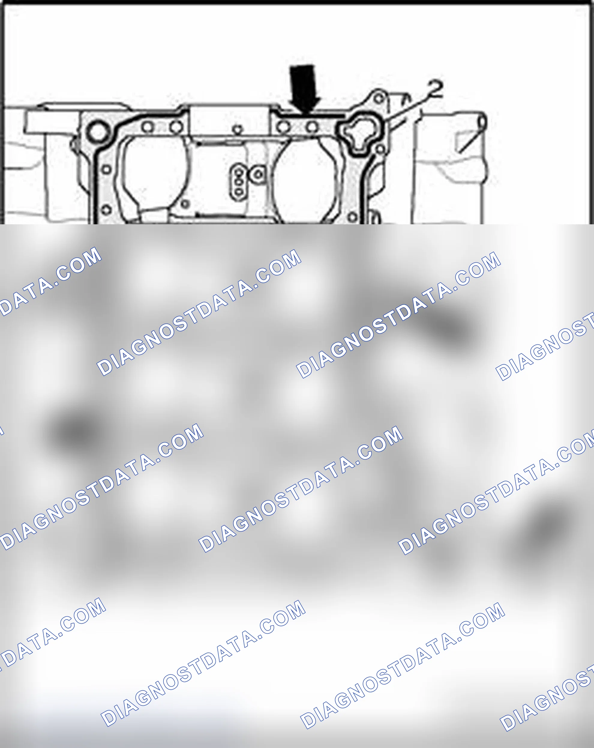 Scheme 357: Sealant applied on cylinder block (for guide frame)