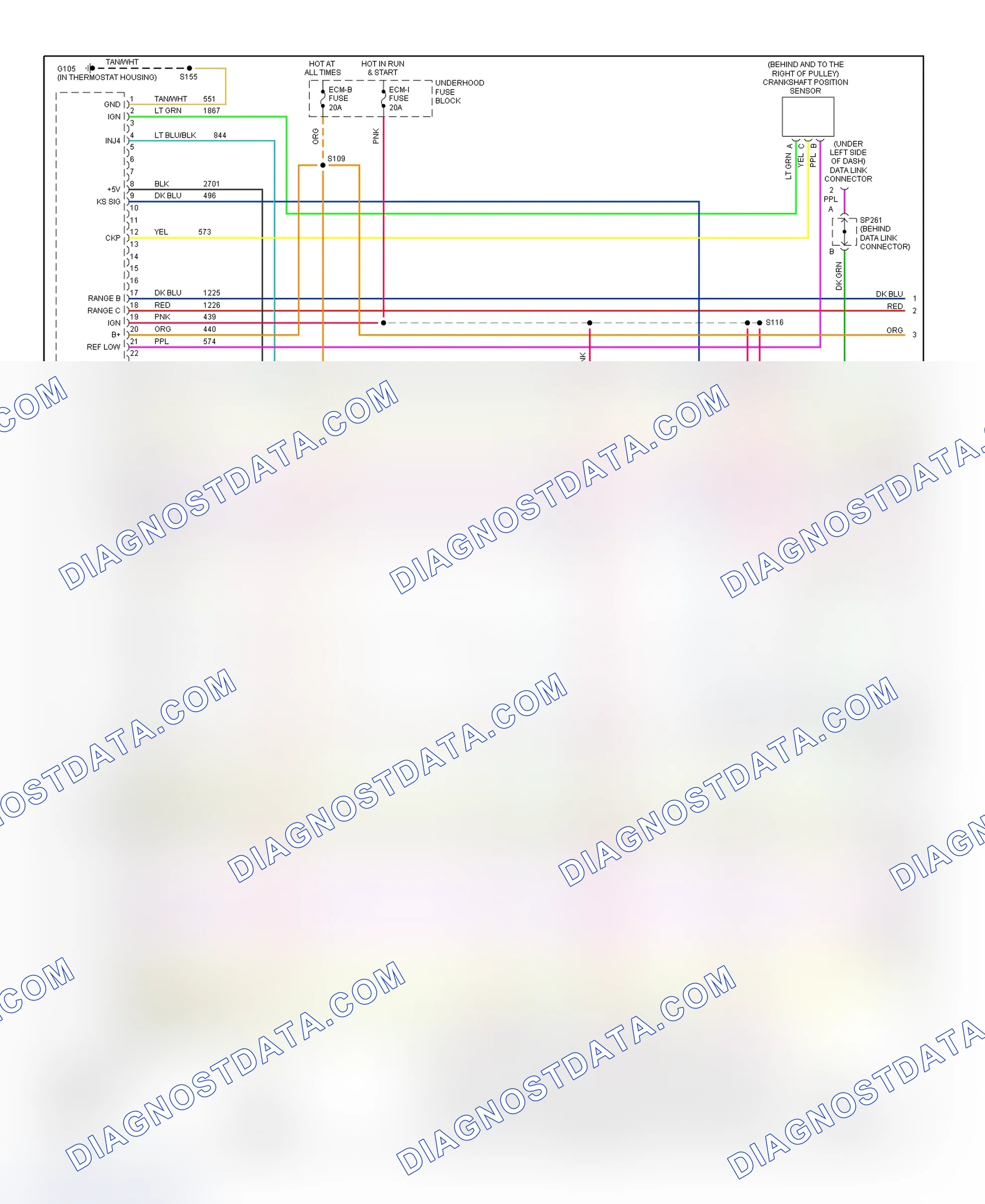 Scheme 7: PCM Wiring Diagram (Astro & Safari - 4.3L - 1 Of 4)