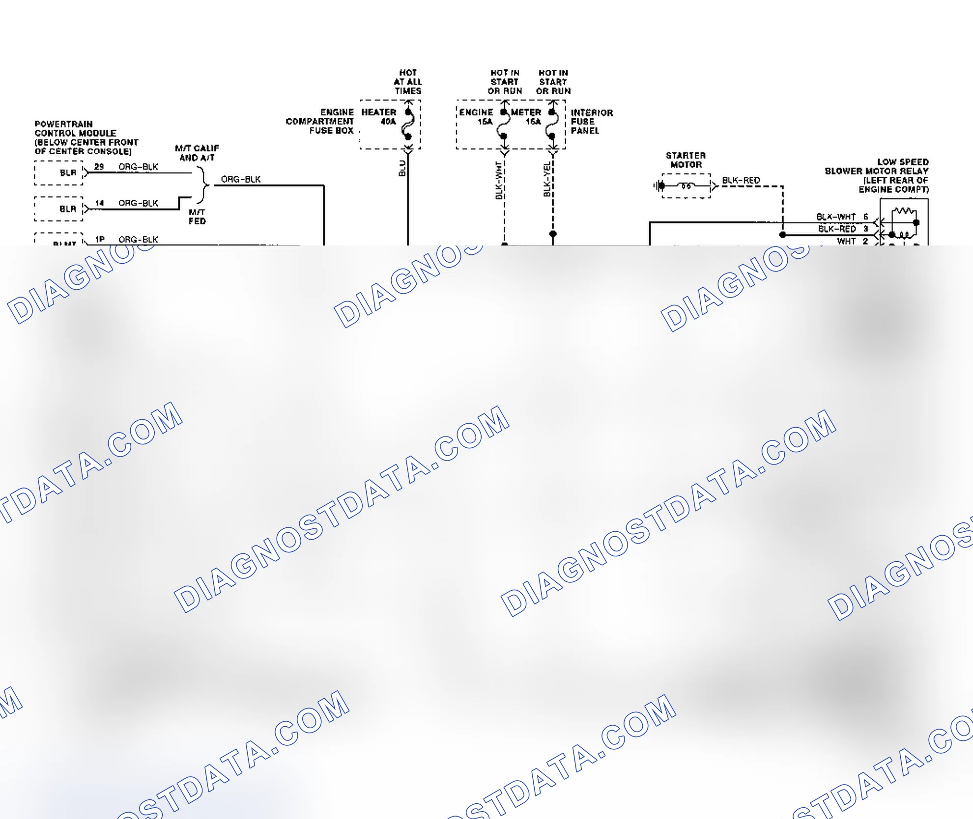 Scheme 301: Code 72 Schematic ("C" & "K" Series Diesel) VSS Circuit Loss Transmission Output Signal