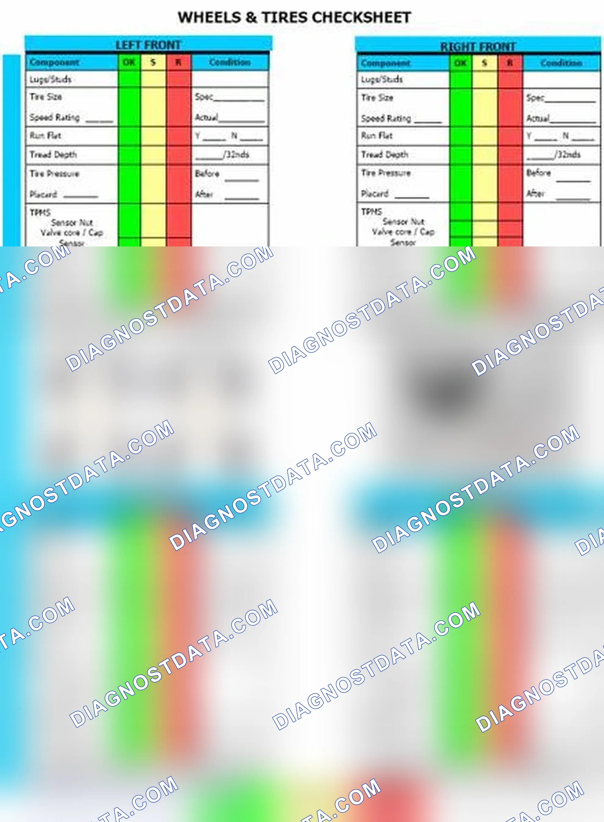 Scheme 35: Wheels & Tires Checksheet (2 Of 2)
