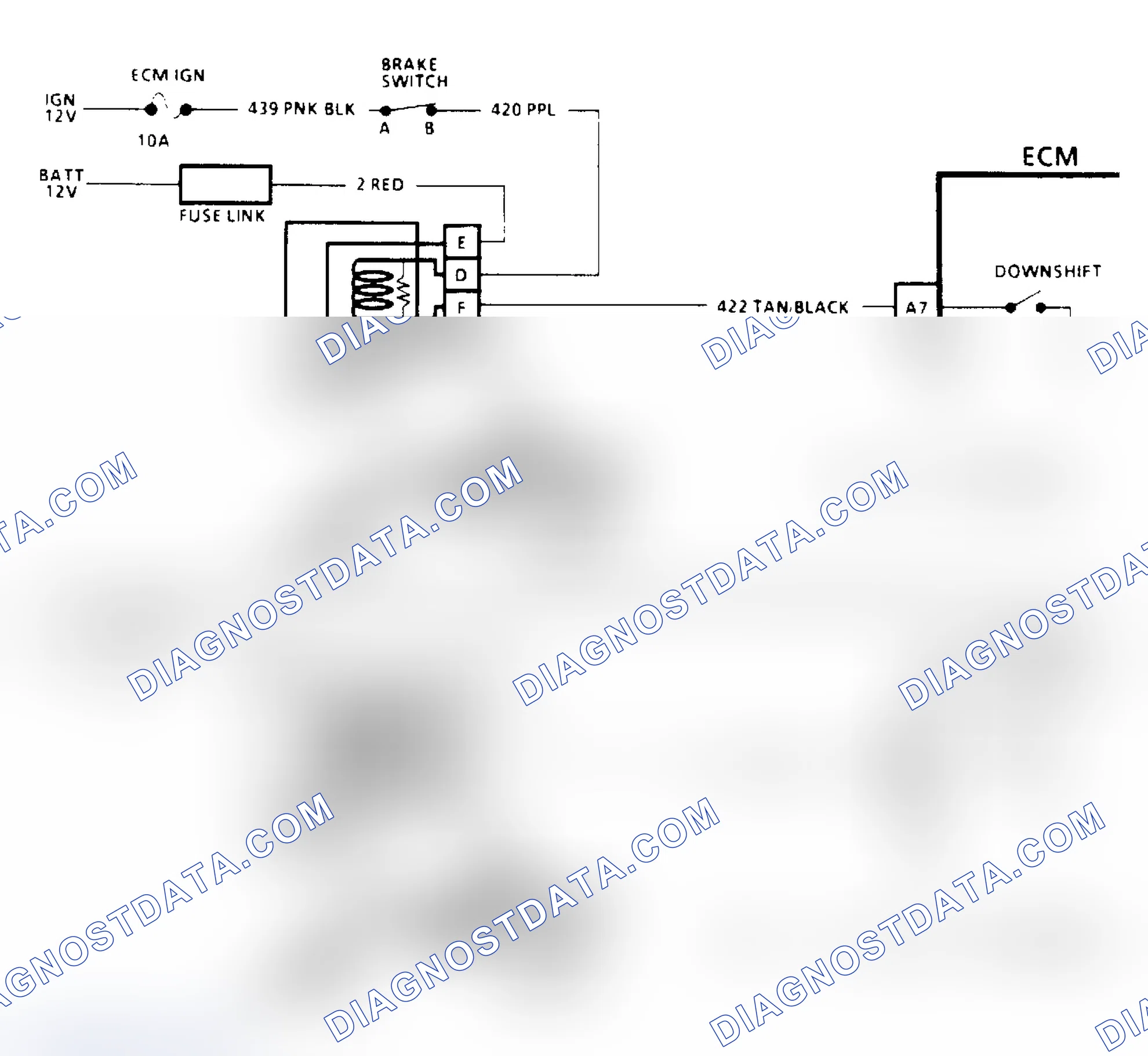 Scheme 134: THM 400 Downshift Control Electrical Diagnosis Schematic