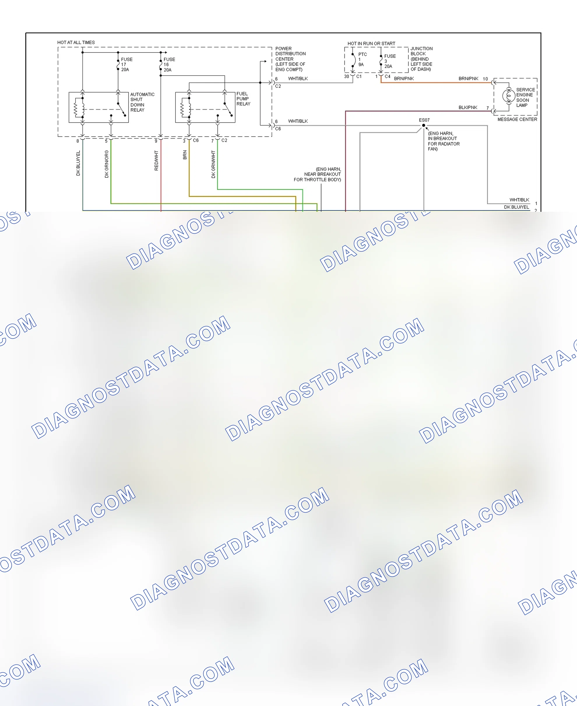 Scheme 10: PCM Wiring Diagram (Caravan & Voyager - 2.4L - 1 Of 3)