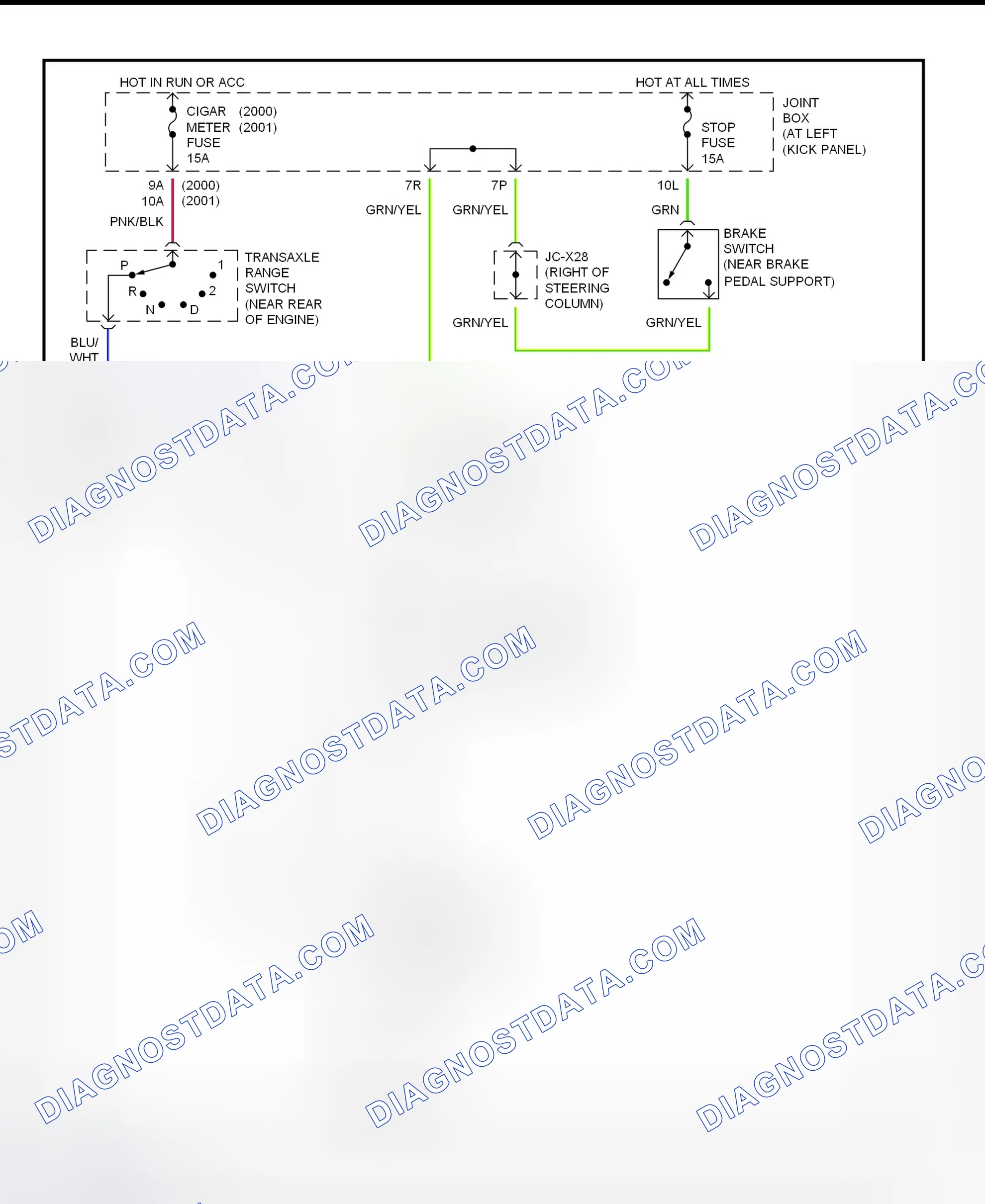 Scheme 26: Shift Interlock System Wiring Diagram (2001 MPV)