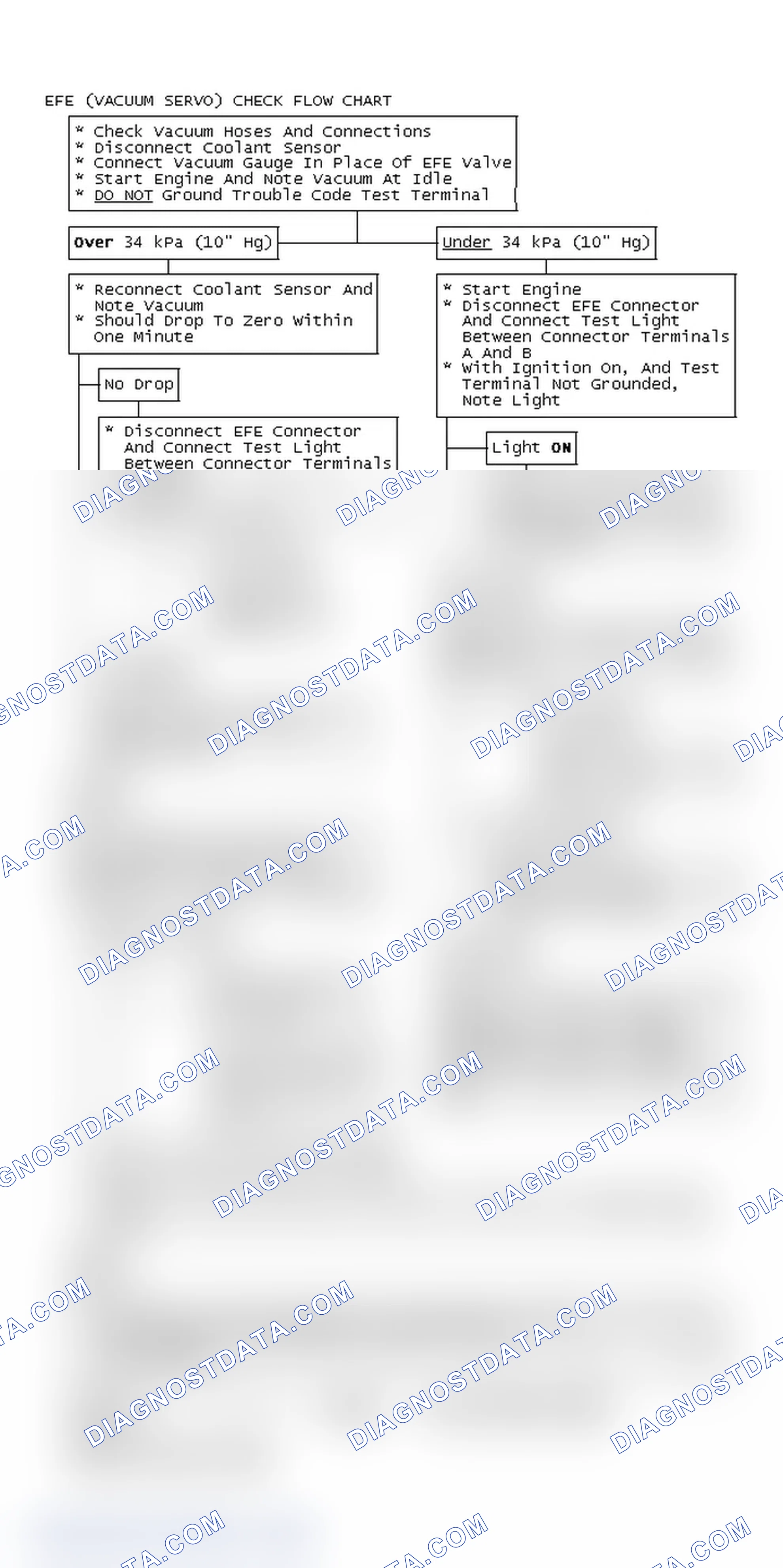 Scheme 120: EFE (Vacuum Servo) Check Flow Chart