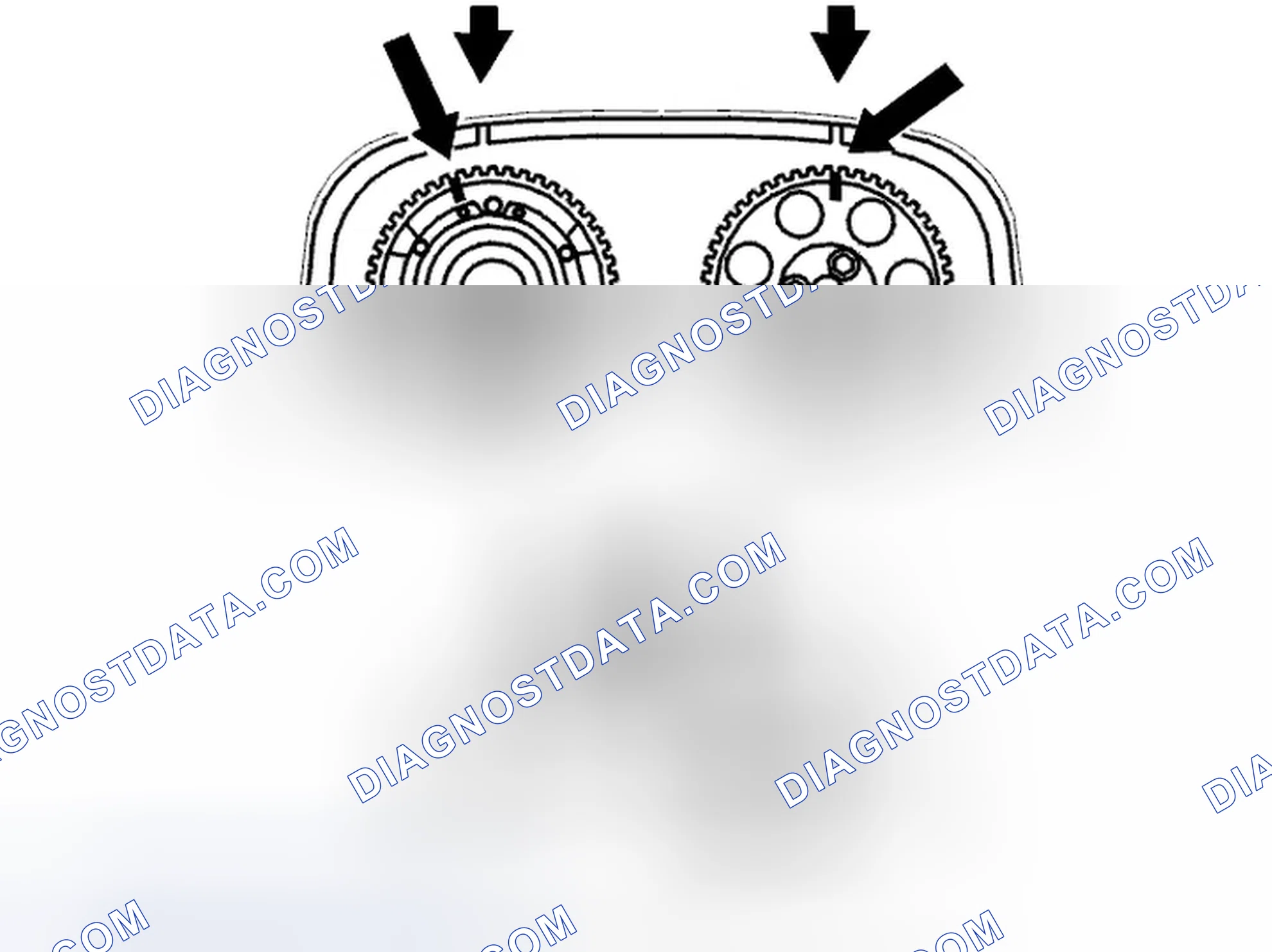 Scheme 433: Installing the timing gear pulley for the camshafts