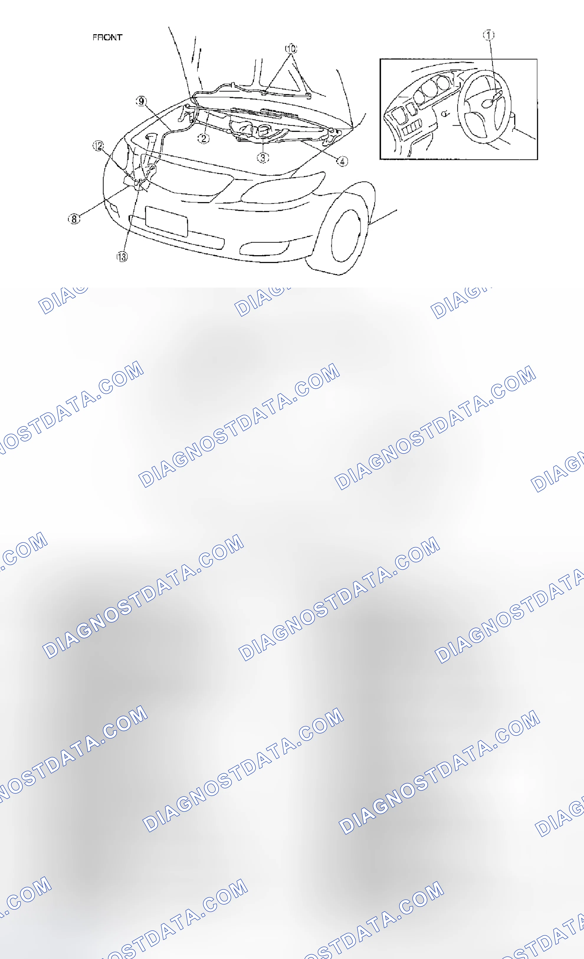 Scheme 1: WIPER/WASHER SYSTEMS LOCATION INDEX