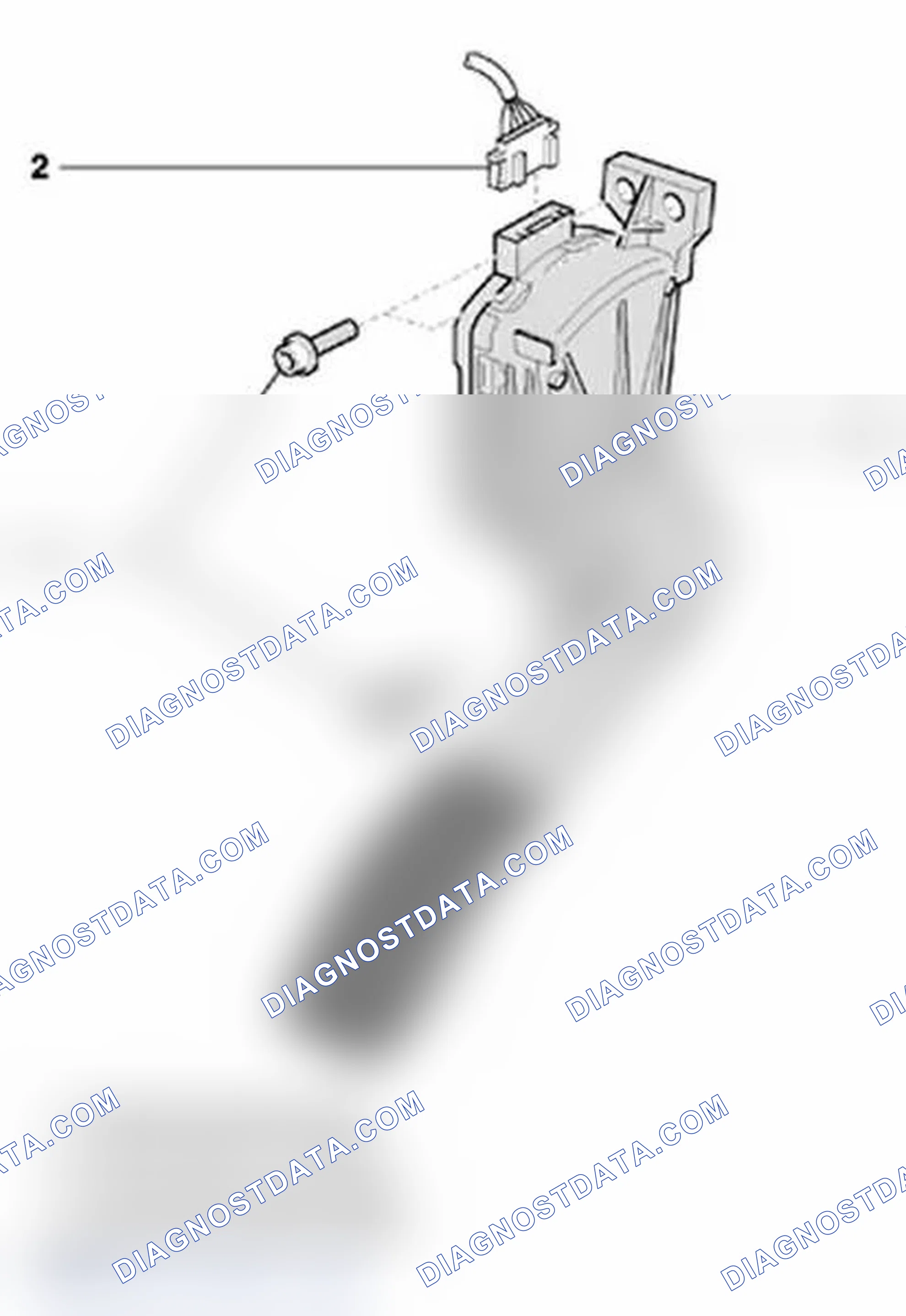 Scheme 621: Parts of electronic engine power regulation (E-gas), servicing