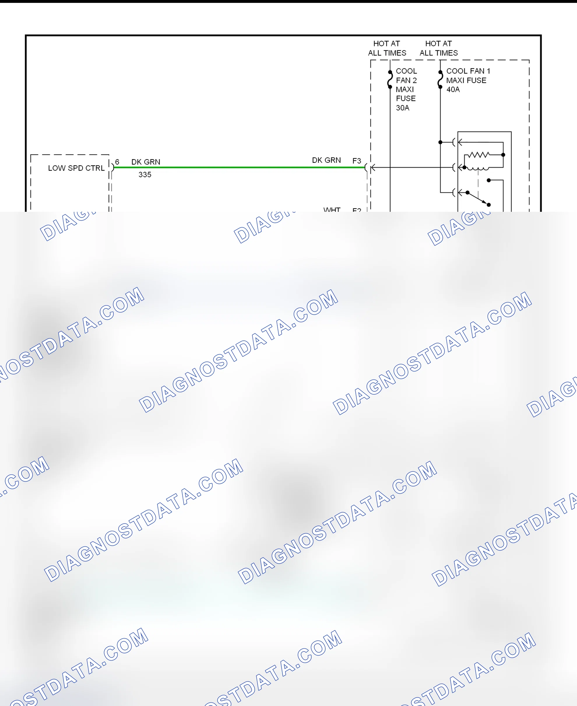 Scheme 33: Cooling Fan System Wiring Diagram (1999 Grand Prix)
