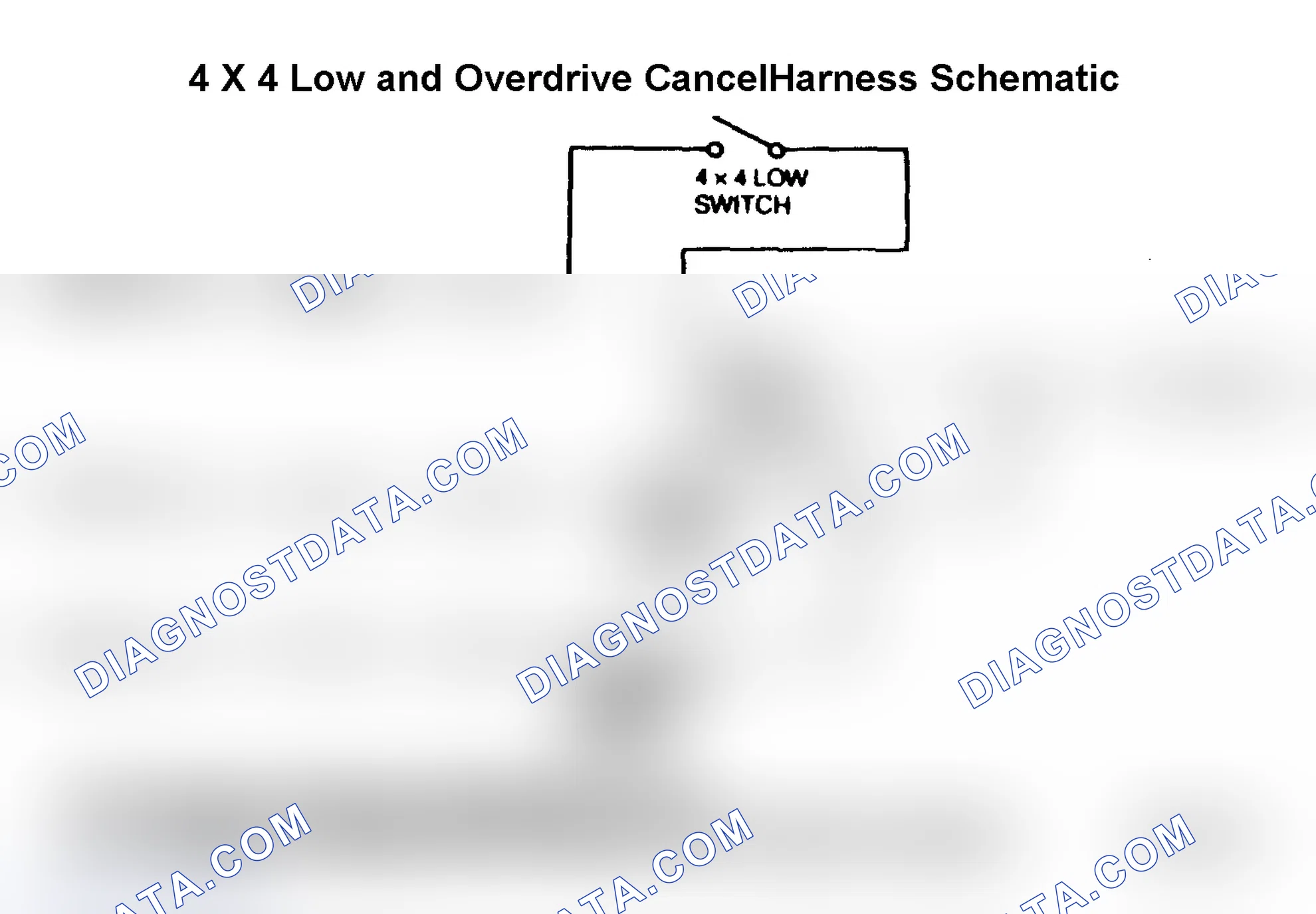 Scheme 206: 4X4 Low & OD Cancel Harness Schematic