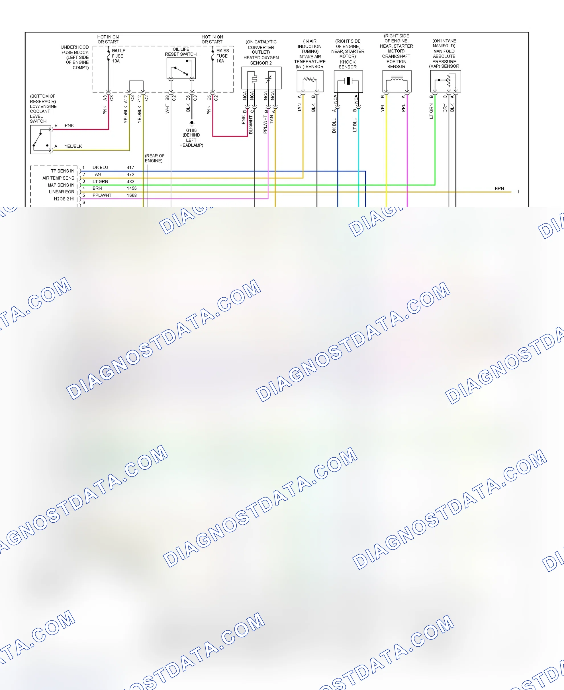 Scheme 166: PCM Wiring Diagram (Saturn SC1, SC2, SL, SL1, SL2 & SW2 - 1.9L - 1 Of 3)