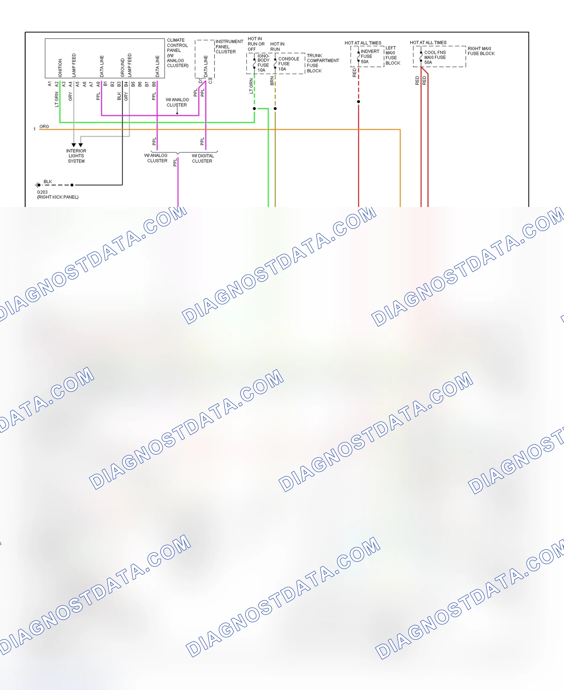 Scheme 44: Automatic A/C-Heater System Wiring Diagram (2 Of 2)