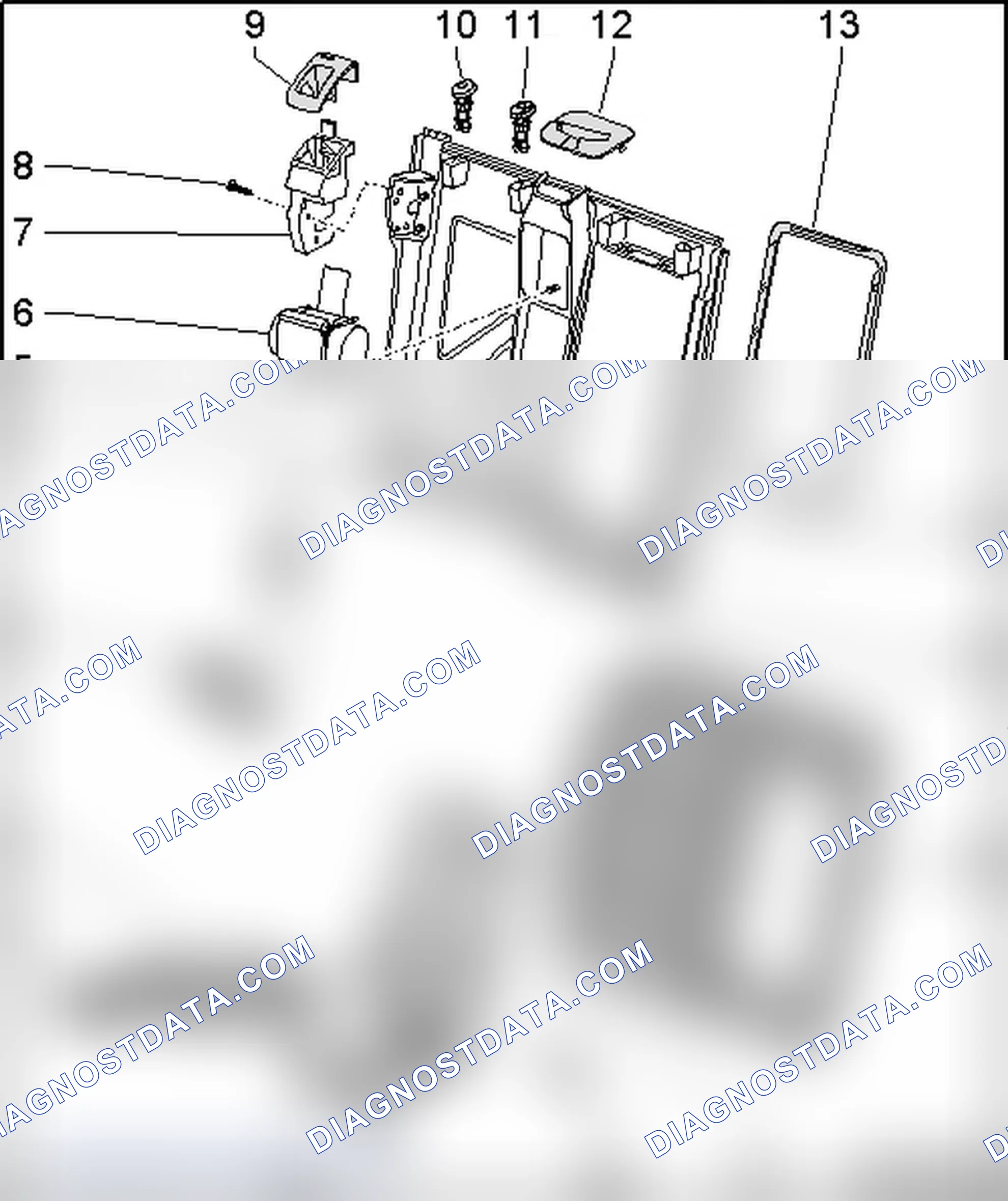 Scheme 26: RIGHT 2/3 BACKREST WITH CENTER ARMREST COMPONENT OVERVIEW