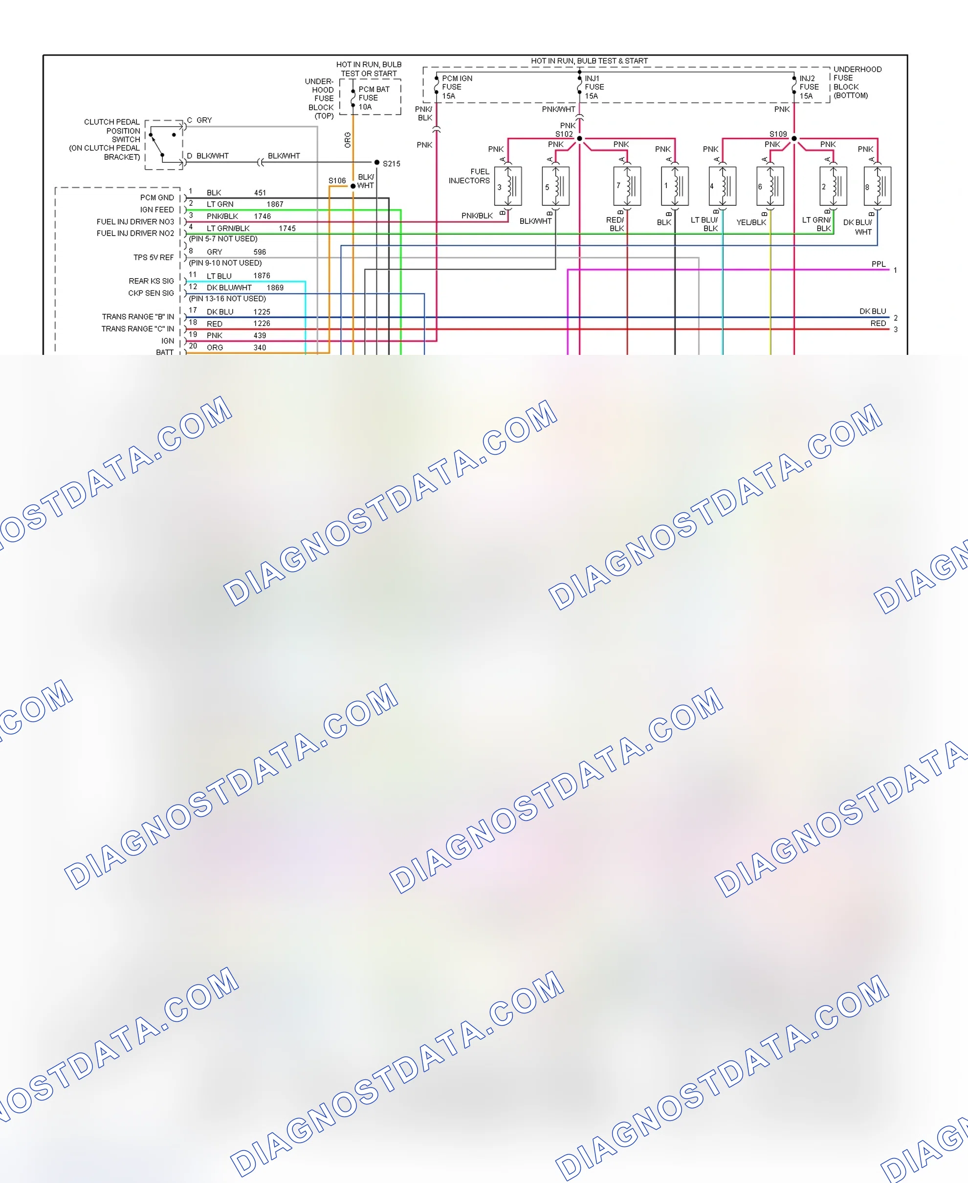 Scheme 29: PCM Wiring Diagram (Camaro & Firebird - 5.7L - 1 Of 4)