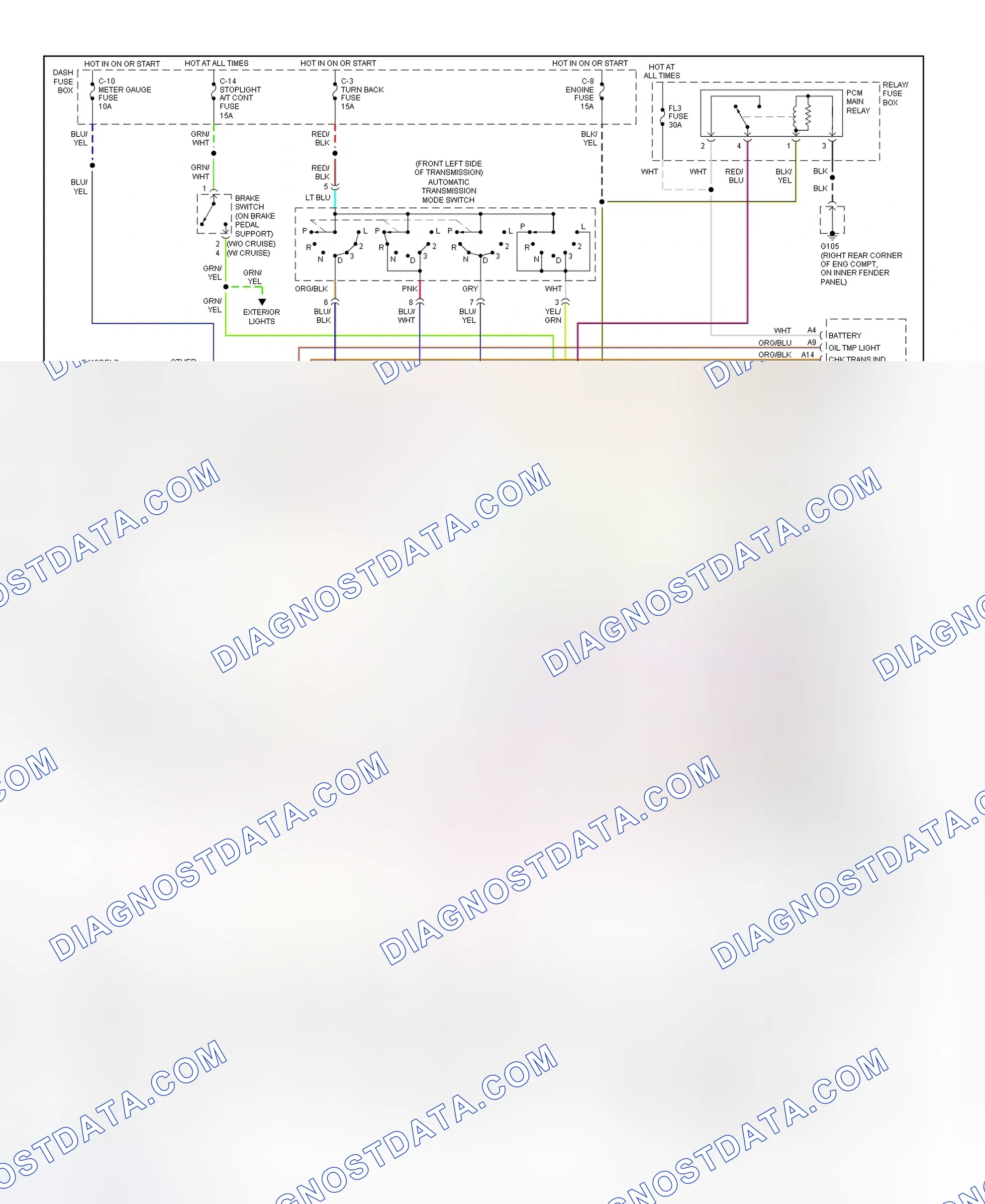 Scheme 38: Transmission Wiring Diagram (1998 Trooper)
