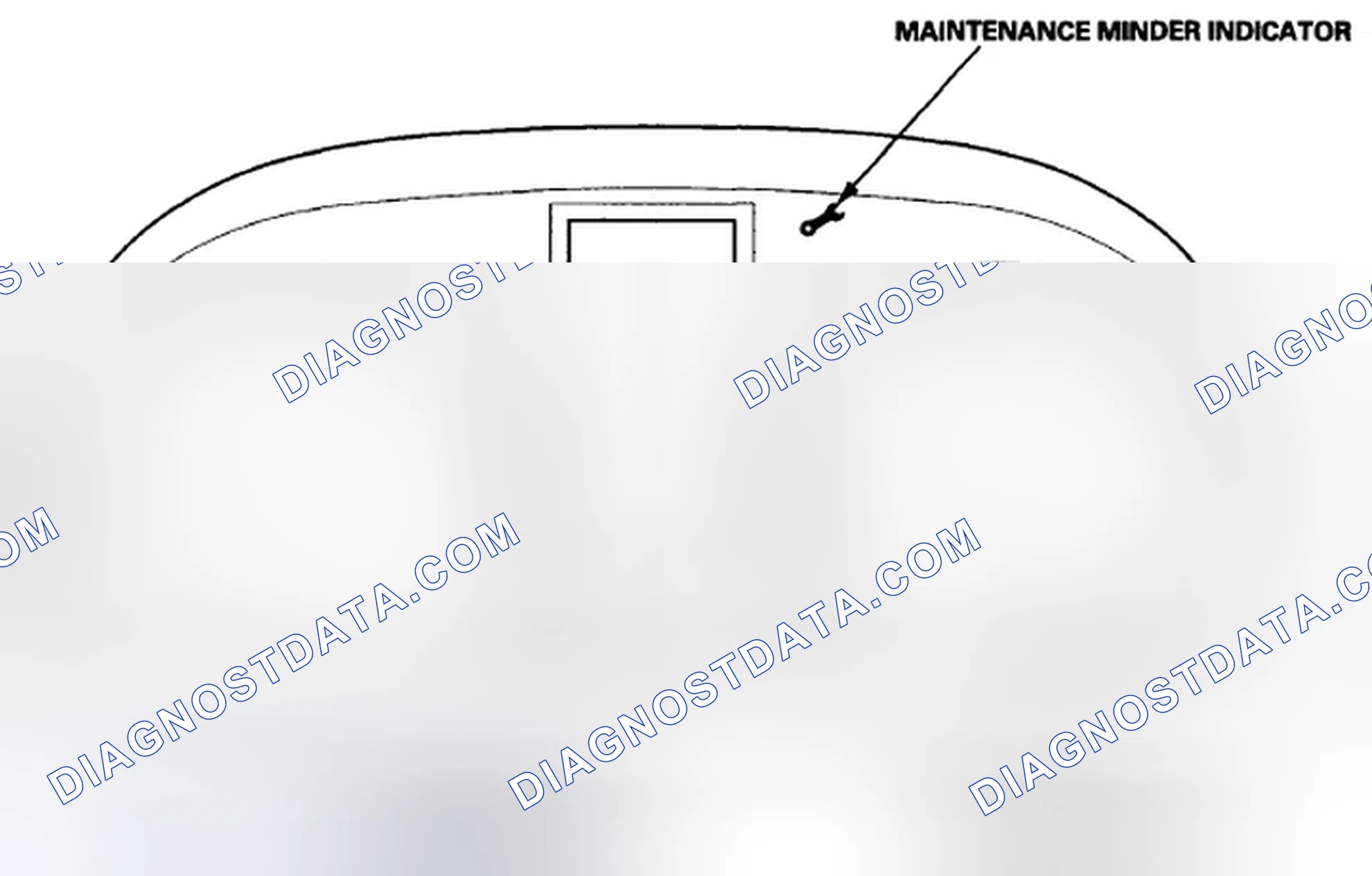 Fig. 3: Identifying Maintenance Minder Indicator, Information Display, Select/Reset Knob