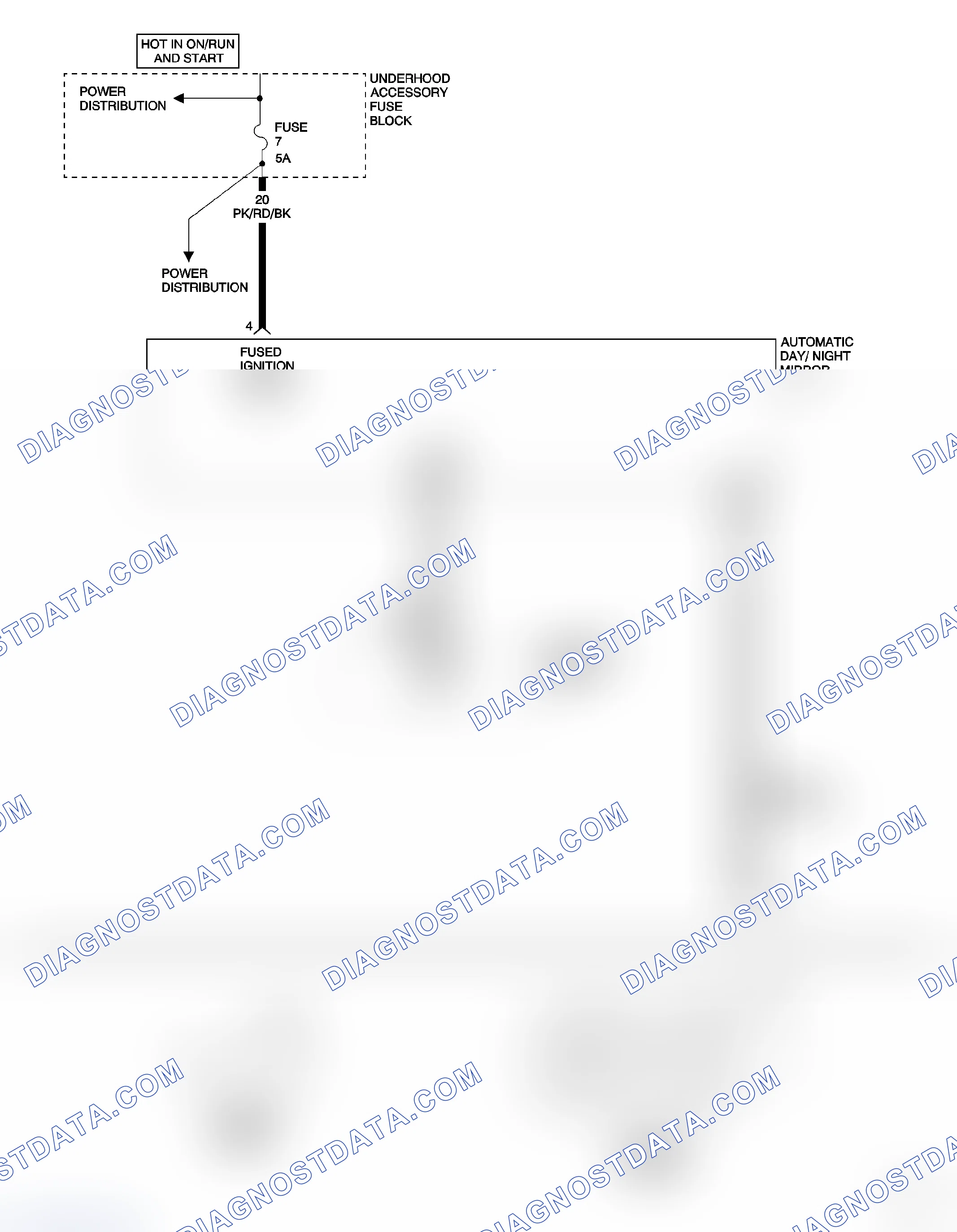Scheme 10: *AUTOMATIC DAY/NIGHT MIRROR INOPERATIVE
