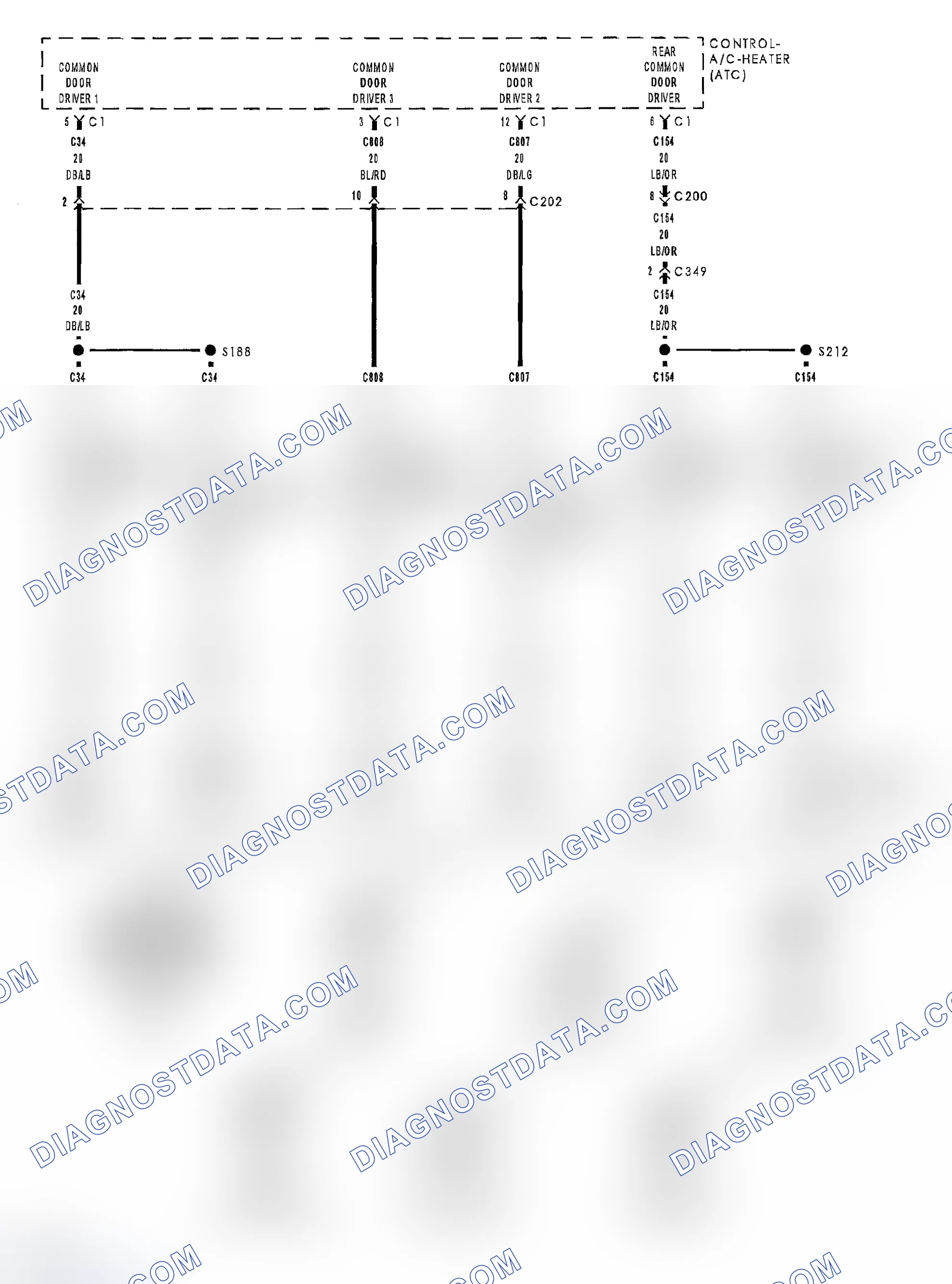 Scheme 20: B103C-REAR MODE DOOR CONTROL CIRCUIT HIGH (ATC)