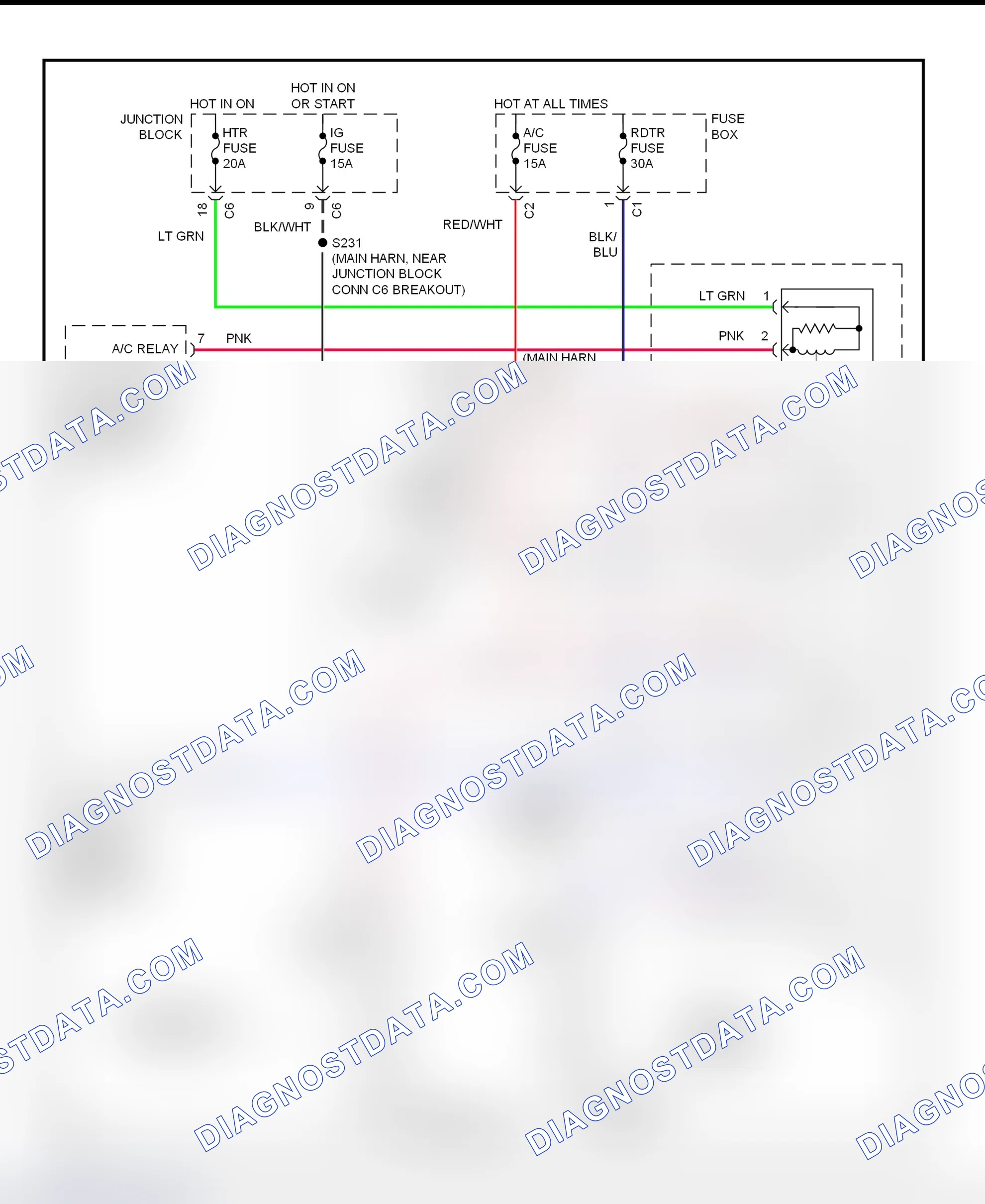 Scheme 36: Cooling Fan System Wiring Diagram (1999 Metro & Firefly (Canadian))