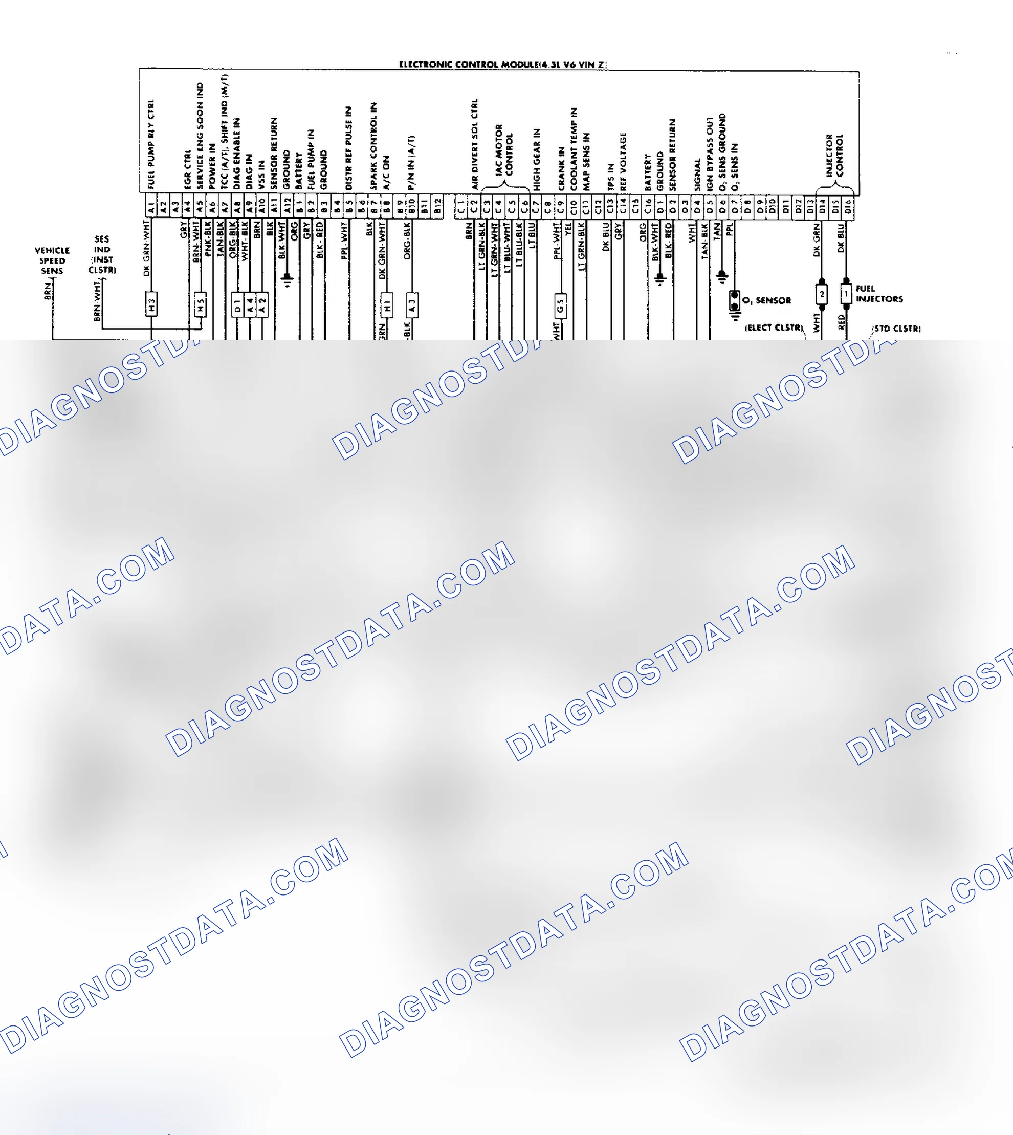 Scheme 157: "M" Series: Astro & Safari (4.3L) Wiring Diagram