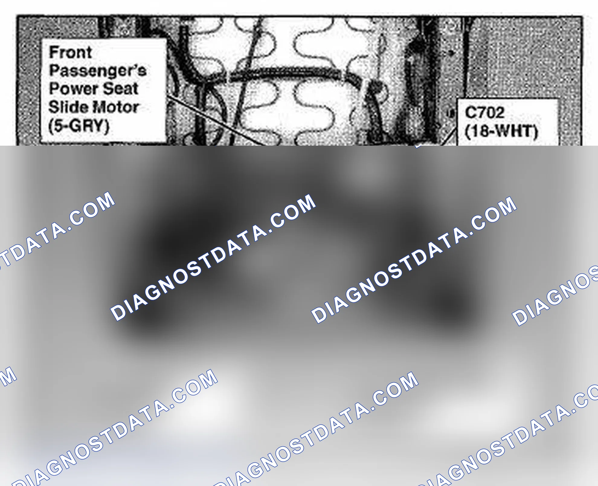 Scheme 1107: Under Front Passenger's Seat Component Location (Photo 98)