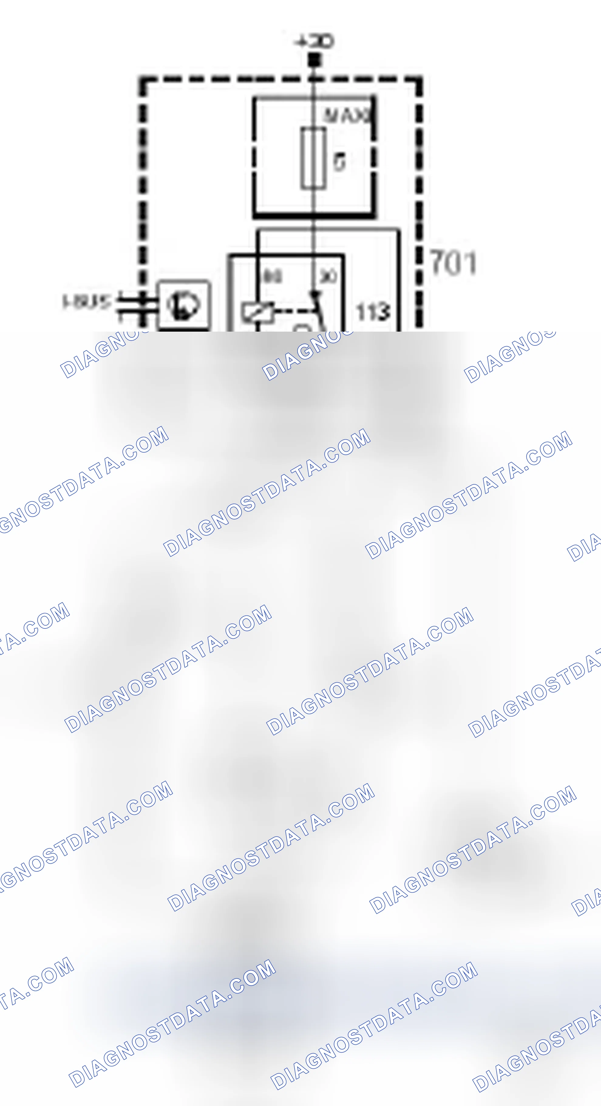 Scheme 403: Fuse 5, rear electrical center 701, maxi-fuse