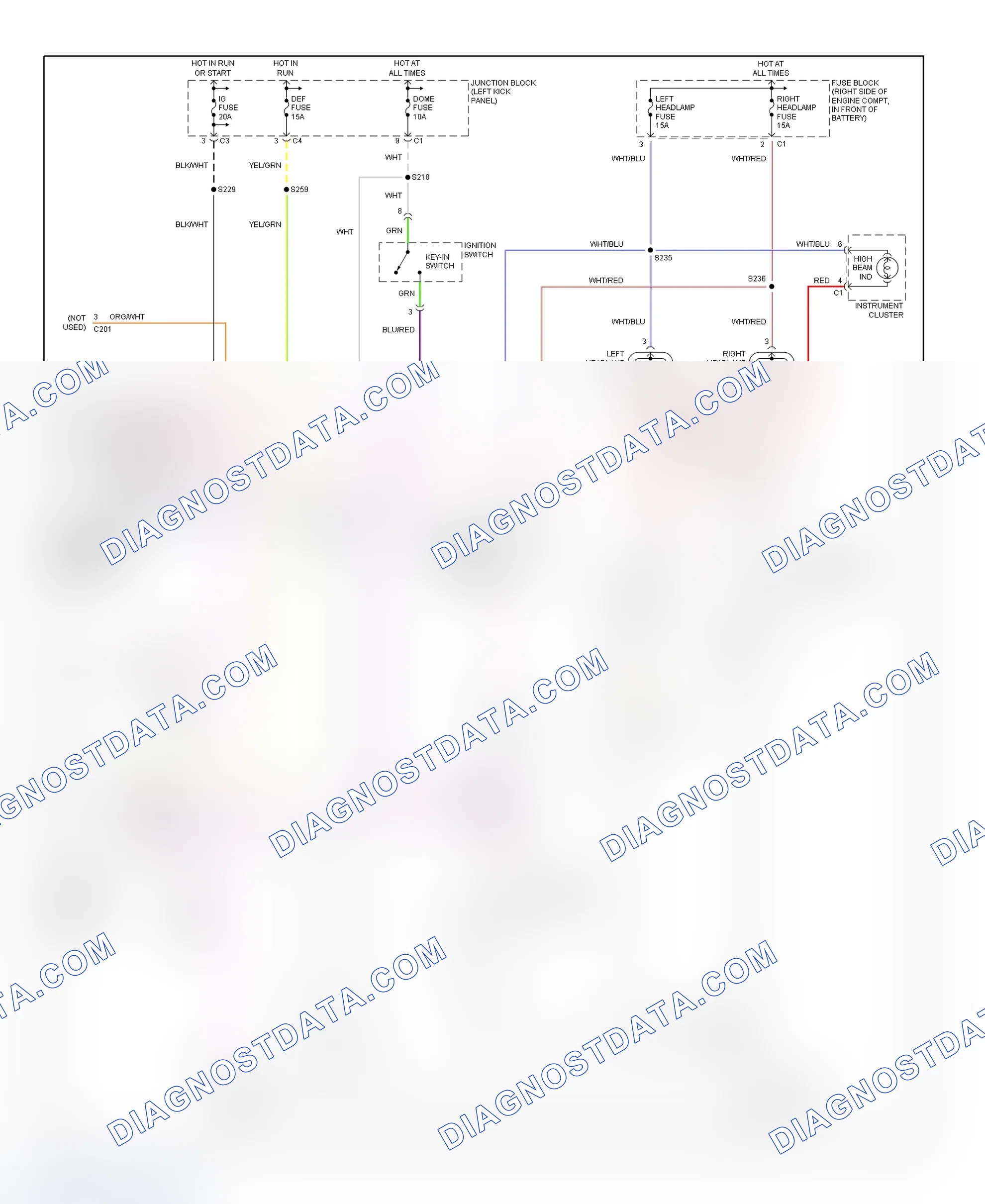 Scheme 35: Headlight Systems & Daytime Running Lights Wiring Diagram (Tracker)