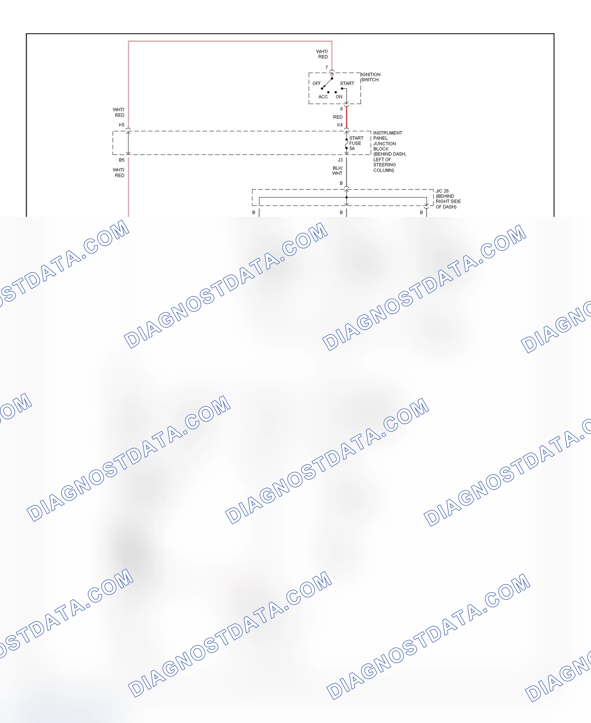 Fig. 21: Starting System Wiring Diagram (Camry Solara)