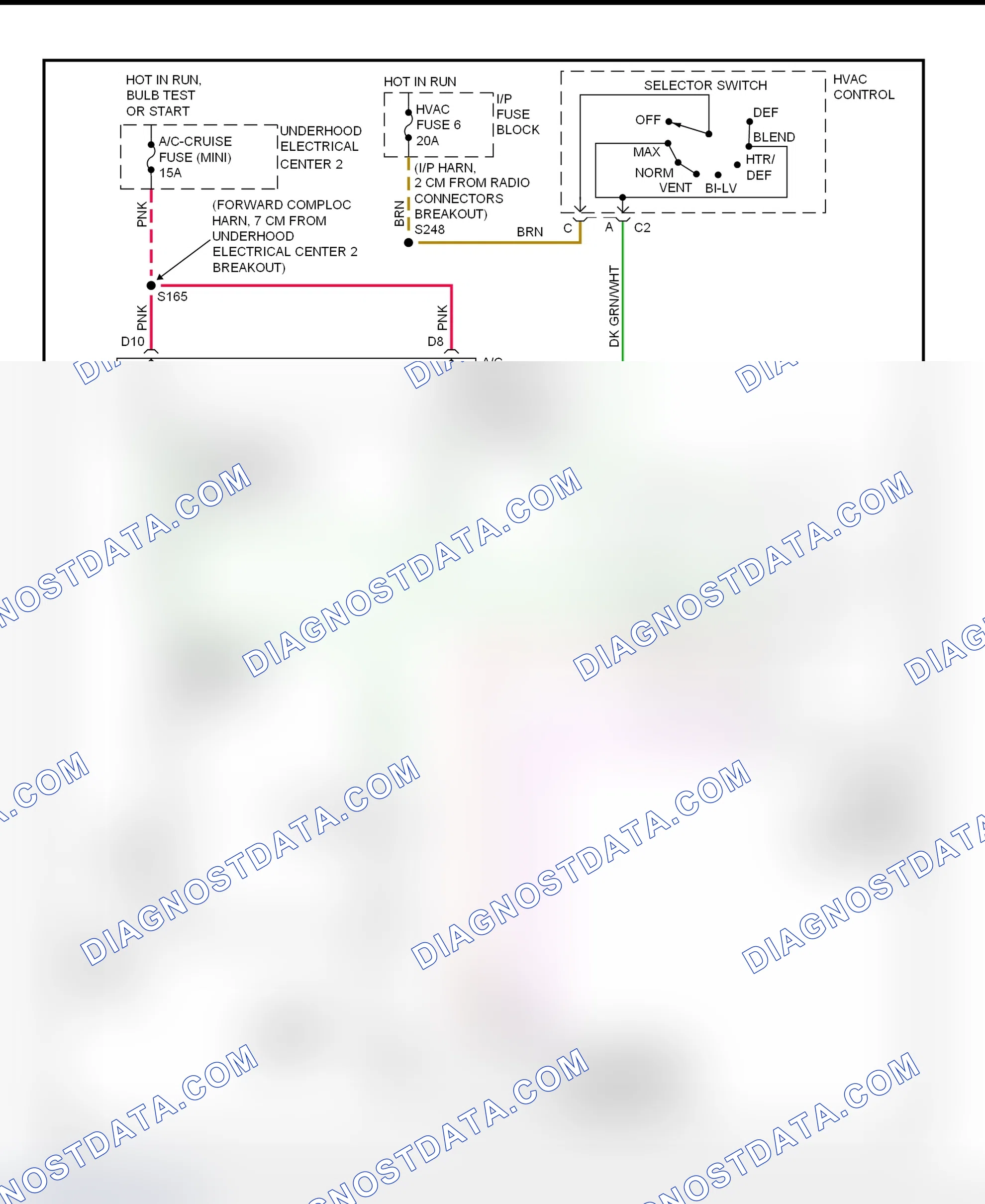 Scheme 6: A/C Compressor Clutch Control Circuit Wiring Diagram (Camaro & Firebird - With 3.8L VIN K Engine)