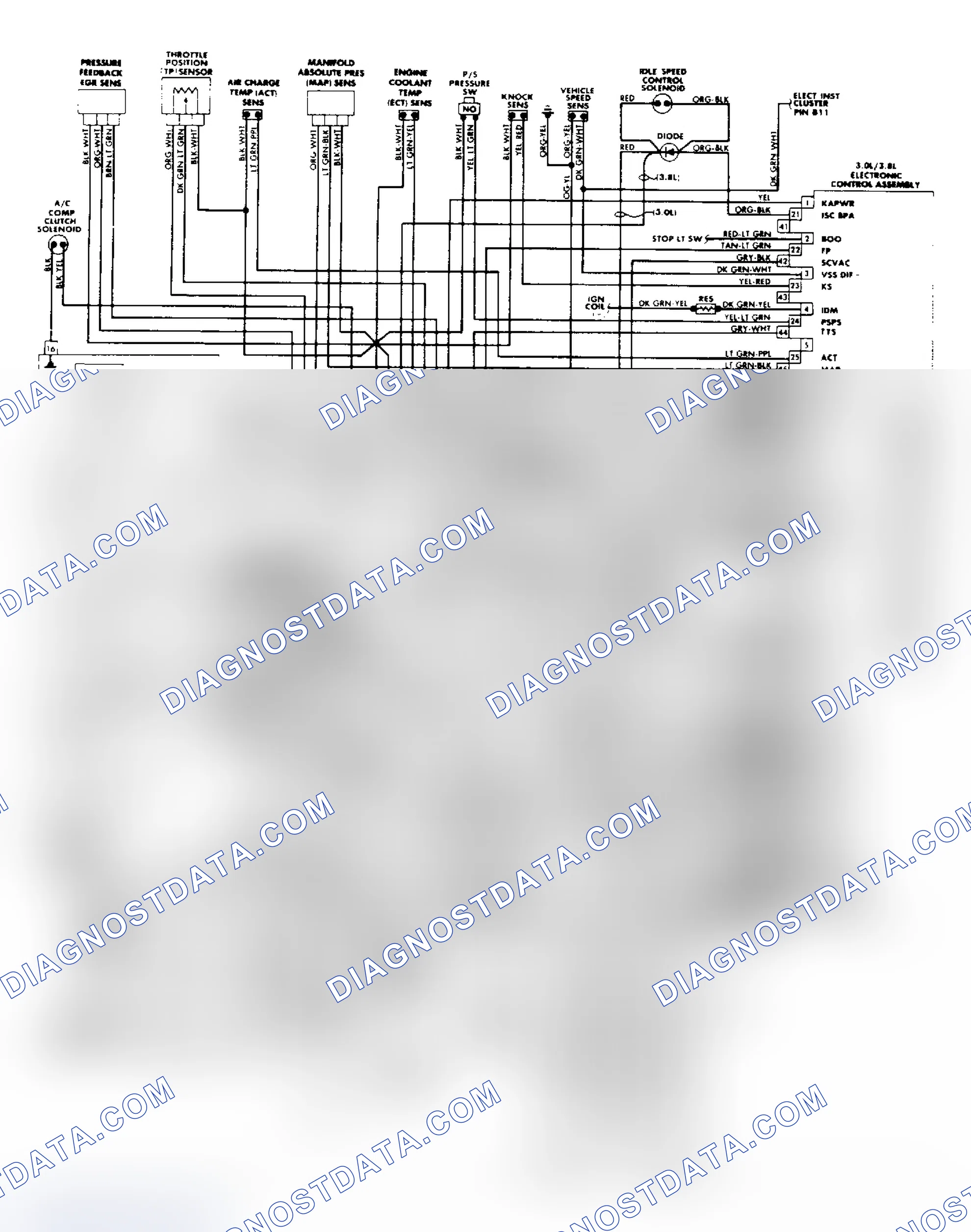 Scheme 66: 3.0L & 3.8L MPFI (FWD) EEC-IV Wiring Dia. (Sable & Taurus)