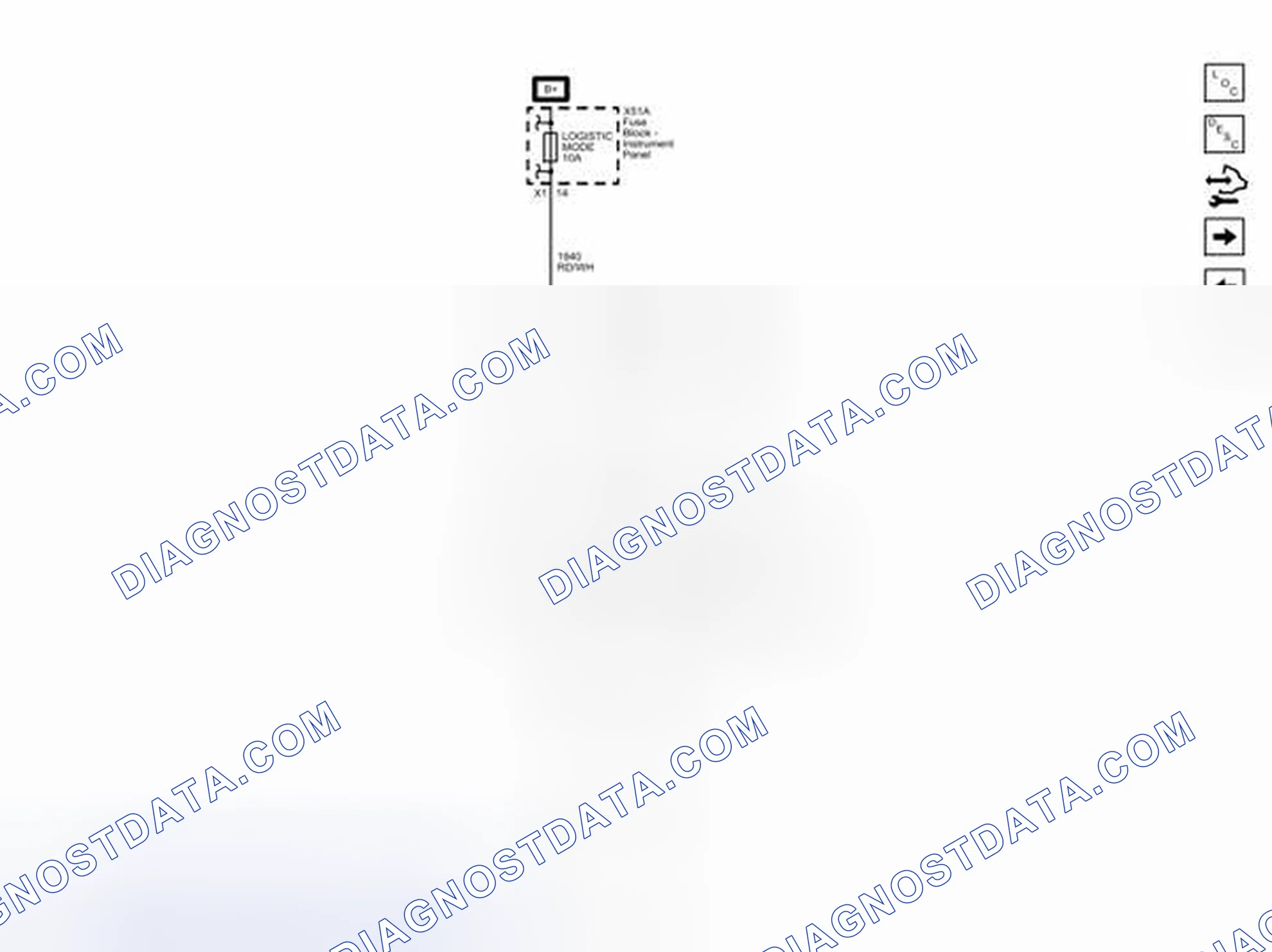 Scheme 2: Rear Object Sensing Power, Ground and Serial Data (UD7) Wiring Schematics
